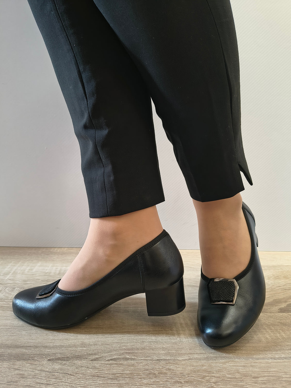 PANTOFI ELEGANTI DAMA GALANT 3019 NEGRU B/FNS - imagine 2