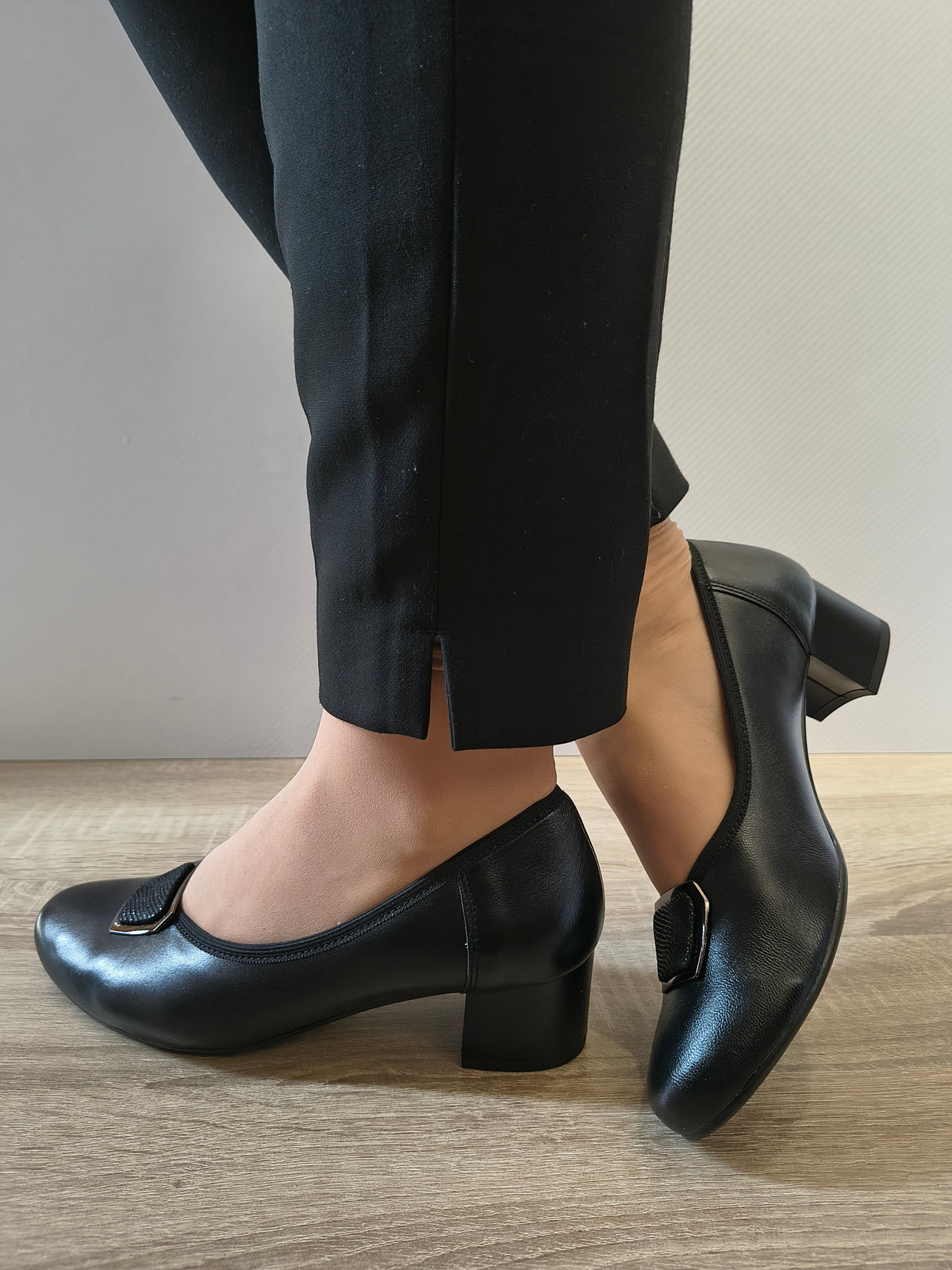 PANTOFI ELEGANTI DAMA GALANT 3019 NEGRU B/FNS - imagine 3