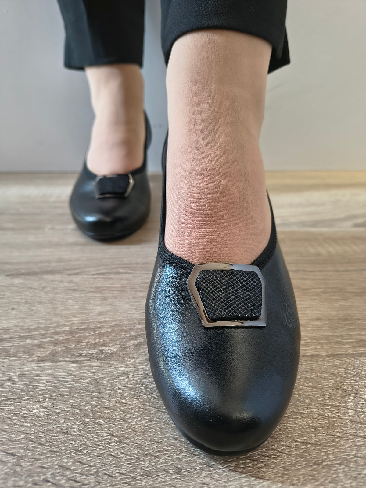 PANTOFI ELEGANTI DAMA GALANT 3019 NEGRU B/FNS - imagine 4