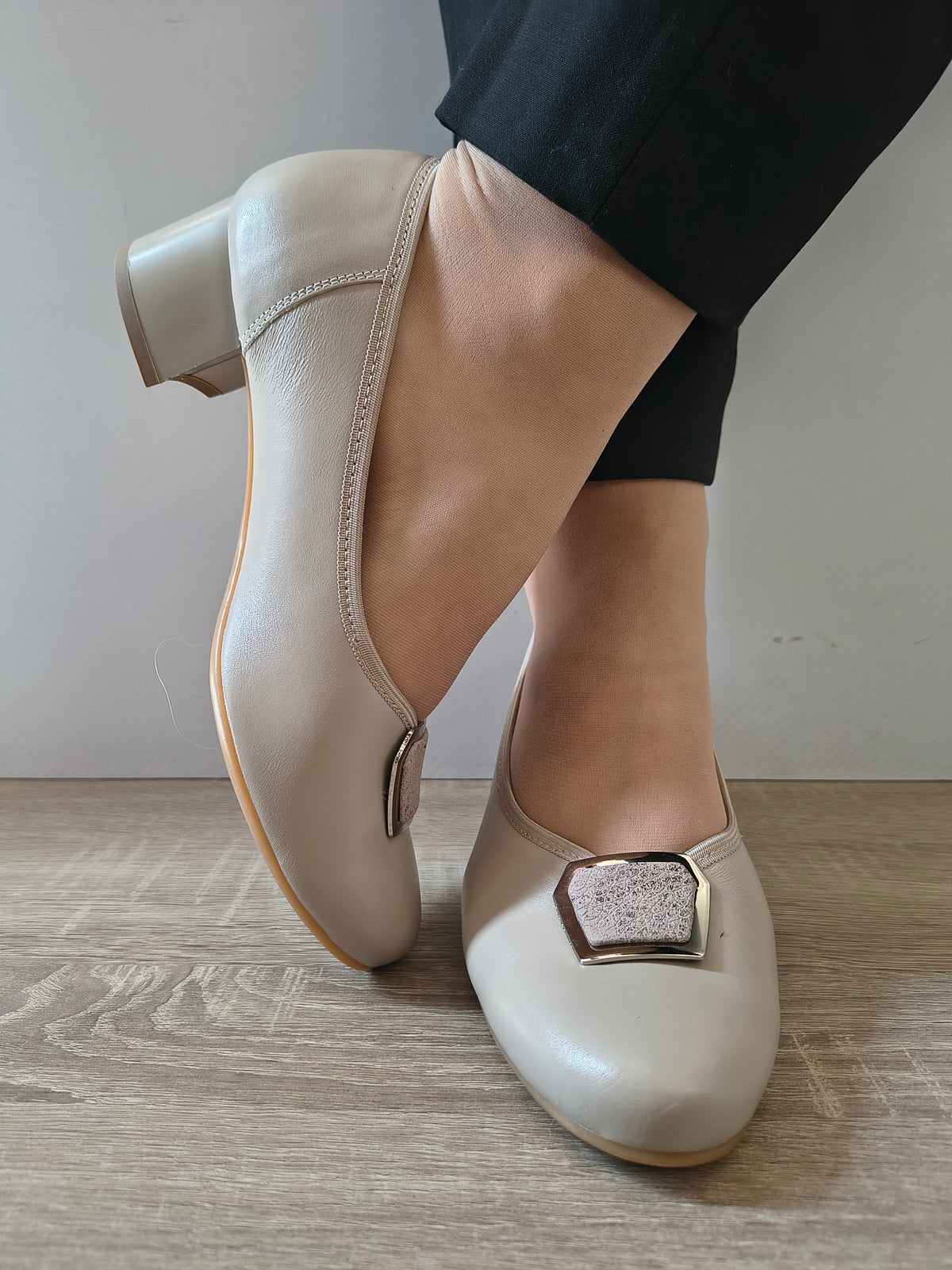 PANTOFI ELEGANTI DAMA GALANT 3019 BEJ 2004/1001 - imagine 5