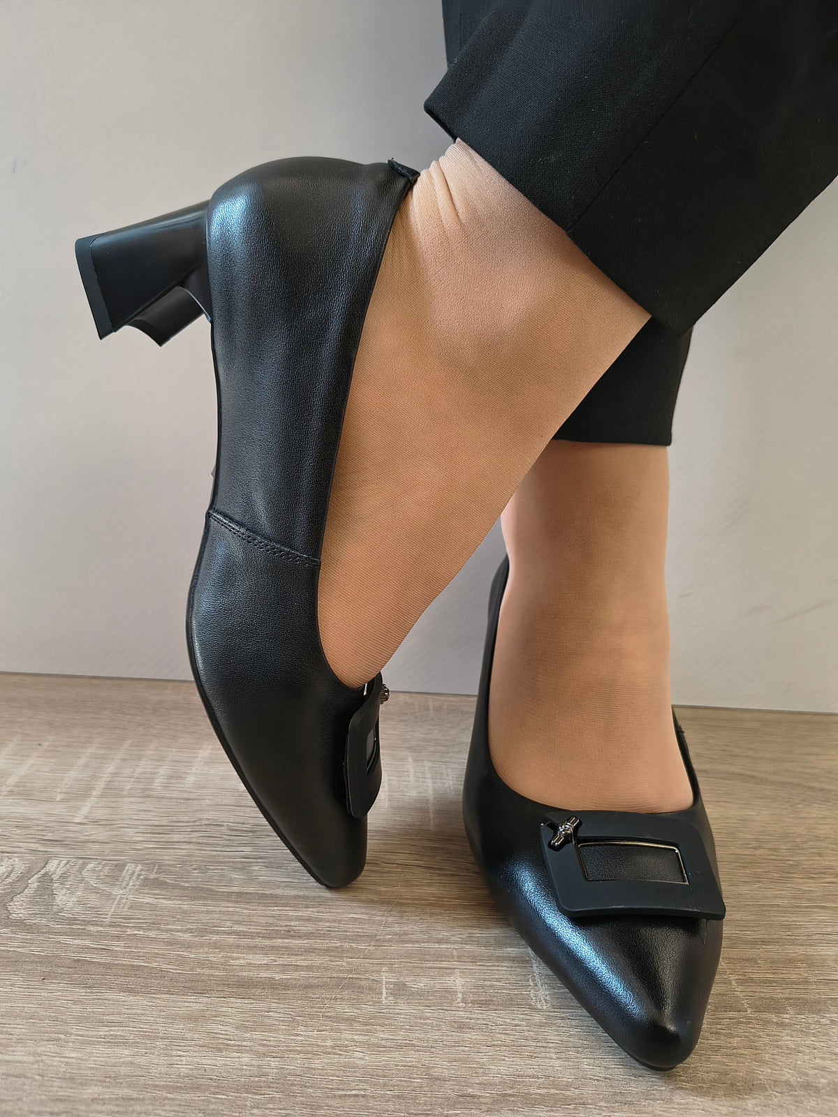 PANTOFI ELEGANTI DAMA FORMAZIONE 588-2 NEGRU - imagine 5