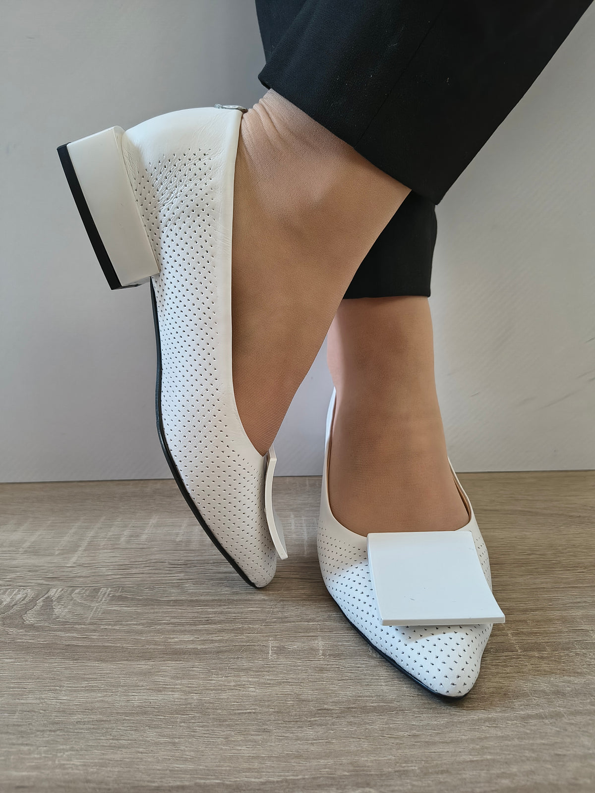 PANTOFI CASUAL DAMA DOGATI 101 1131 ALB - imagine 5