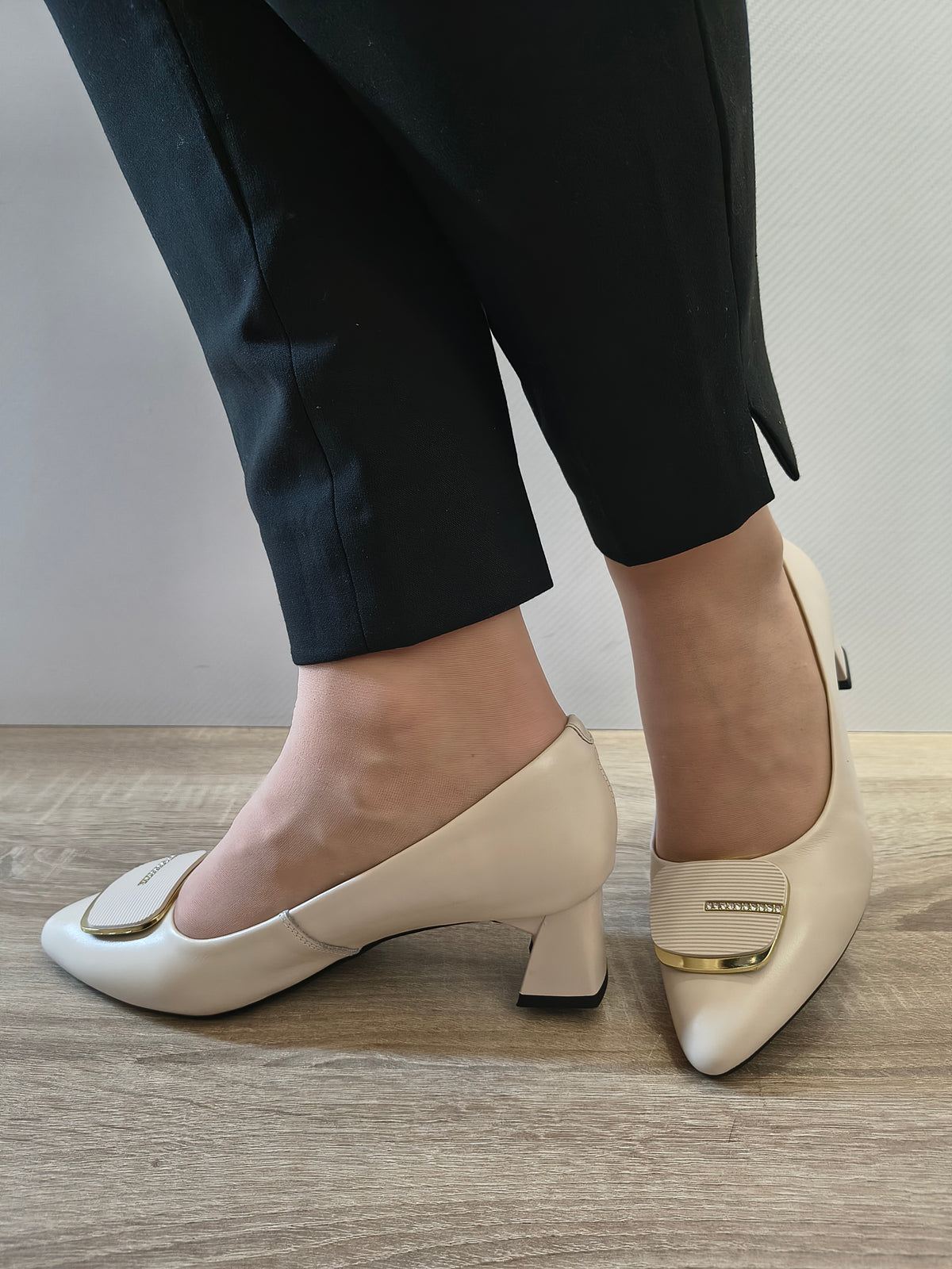 PANTOFI ELEGANTI DAMA FORMAZIONE 6166050 CREM - imagine 2