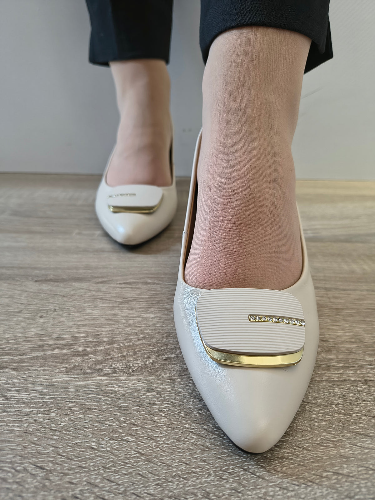 PANTOFI ELEGANTI DAMA FORMAZIONE 6166050 CREM - imagine 4