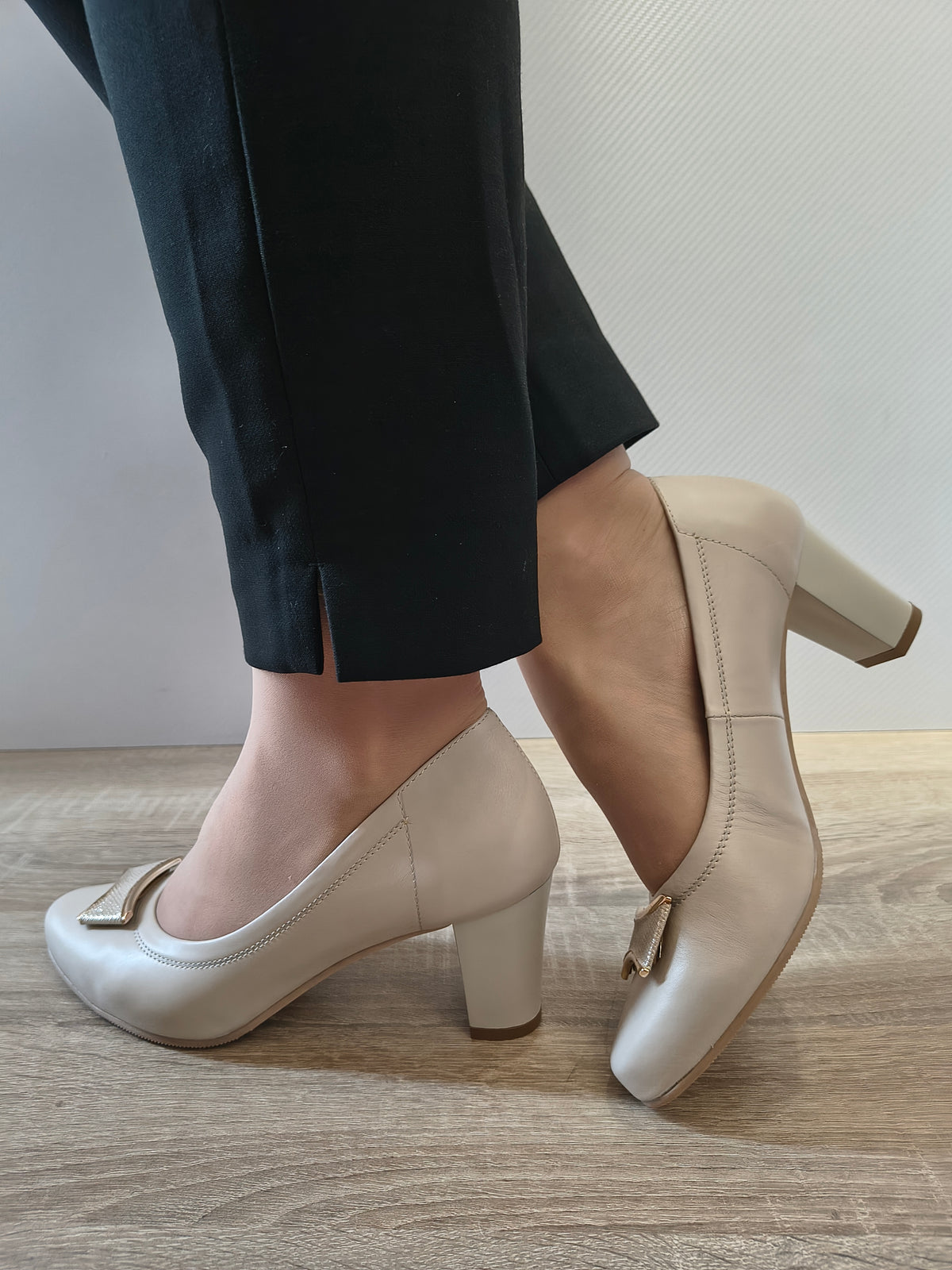 PANTOFI ELEGANTI DAMA GALANT 3008 BEJ 2002/CT - imagine 3