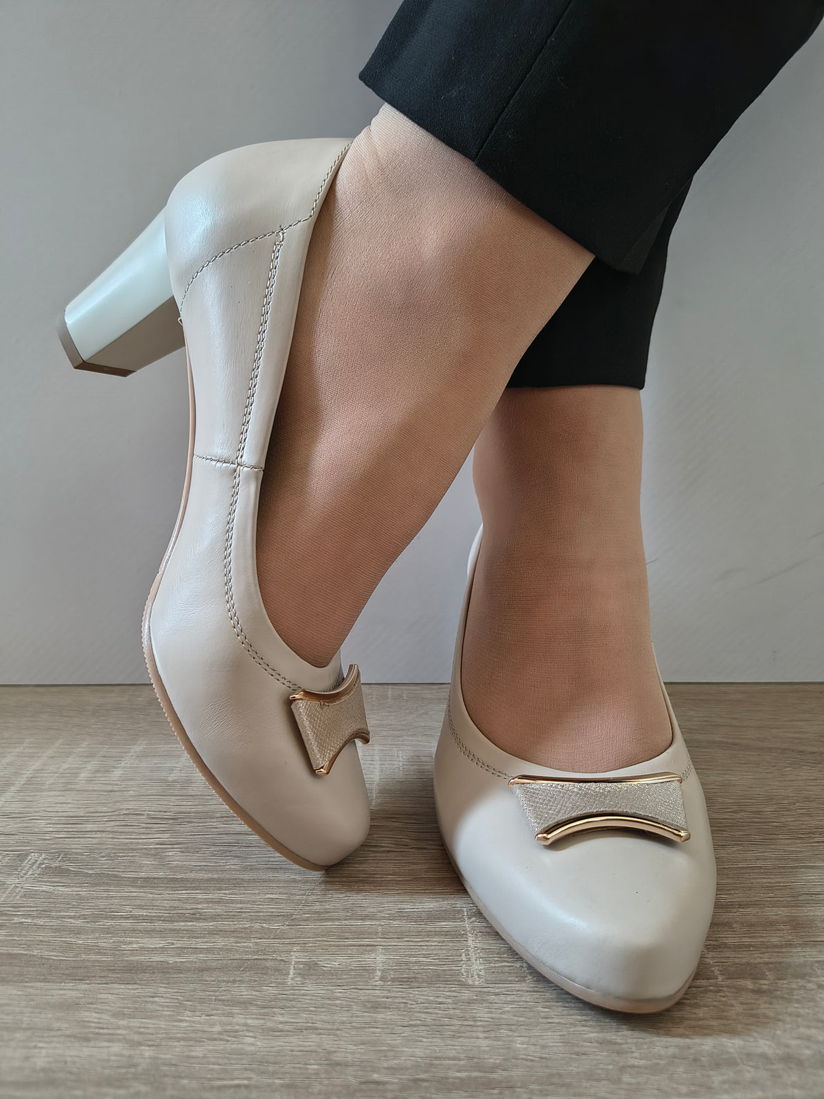 PANTOFI ELEGANTI DAMA GALANT 3008 BEJ 2002/CT - imagine 5