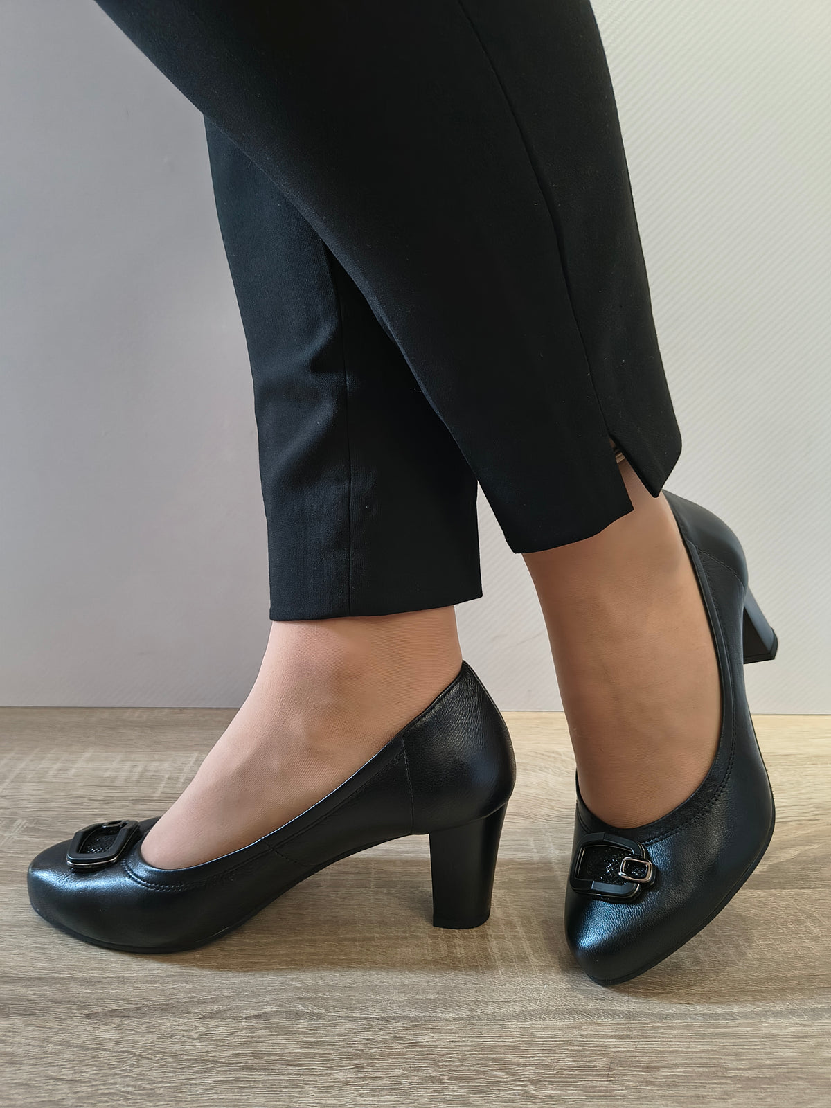 PANTOFI ELEGANTI DAMA GALANT 4012 NEGRU B/F NS - imagine 2