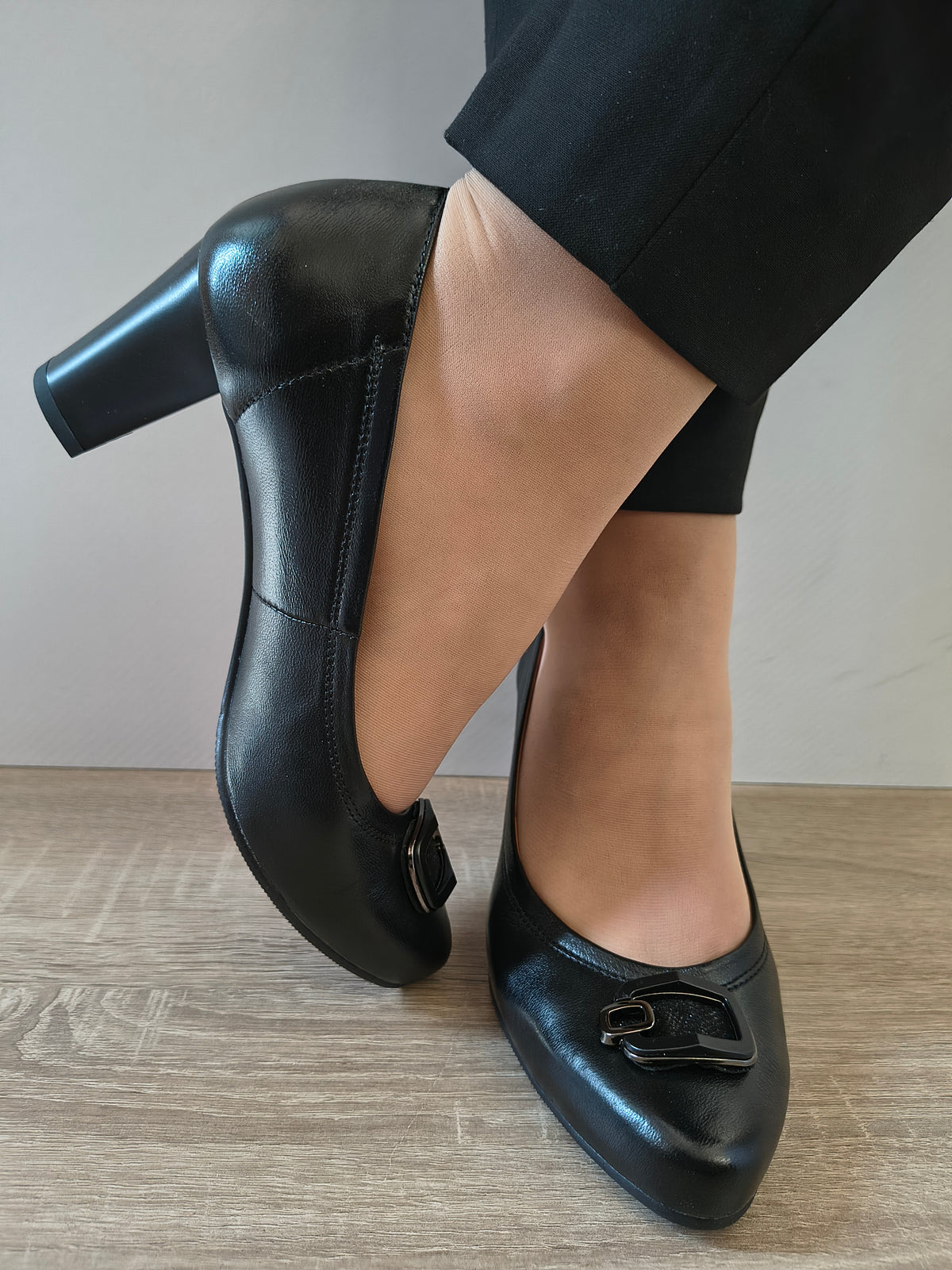 PANTOFI ELEGANTI DAMA GALANT 4012 NEGRU B/F NS - imagine 5