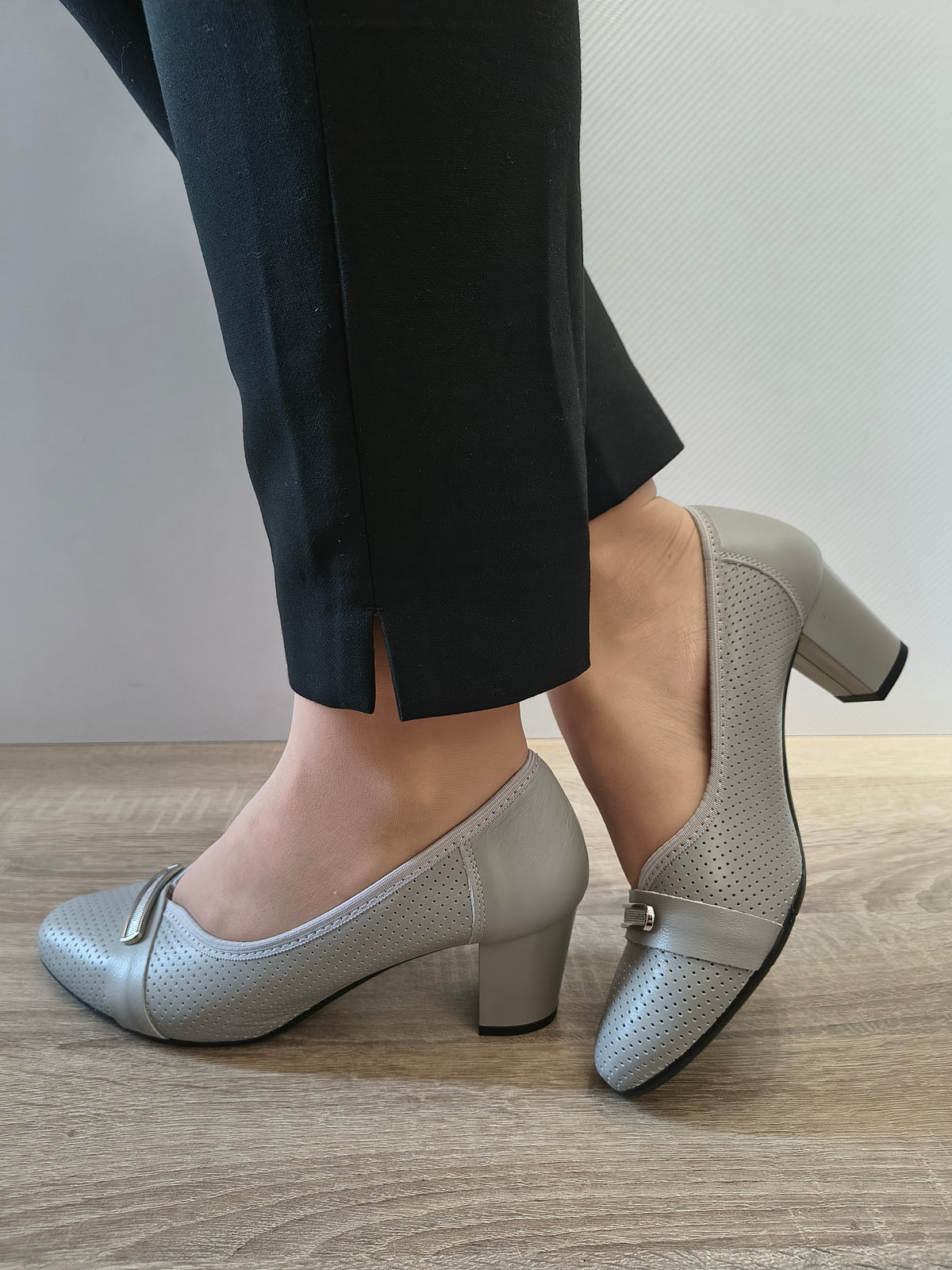 PANTOFI ELEGANTI DAMA GALANT 3005 GRI 2009 - imagine 3