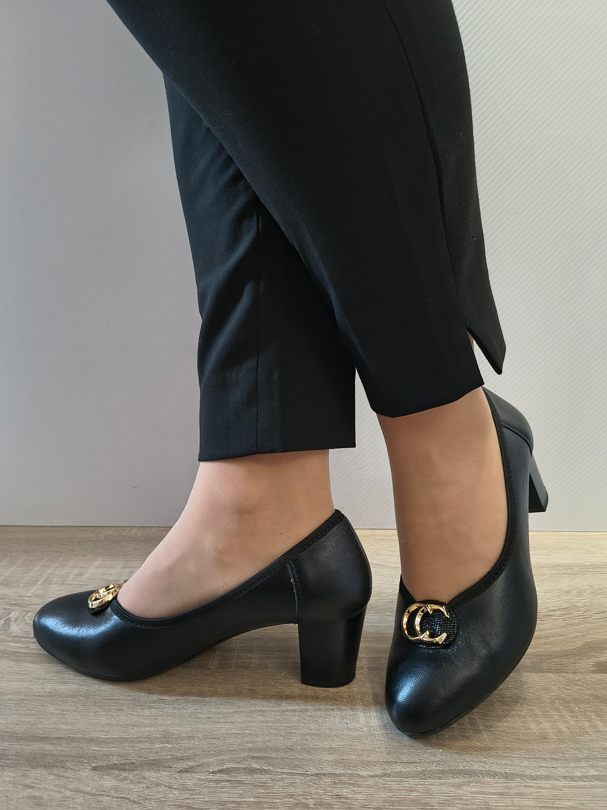 PANTOFI ELEGANTI DAMA GALANT 3073 NEGRU B/3 - imagine 2