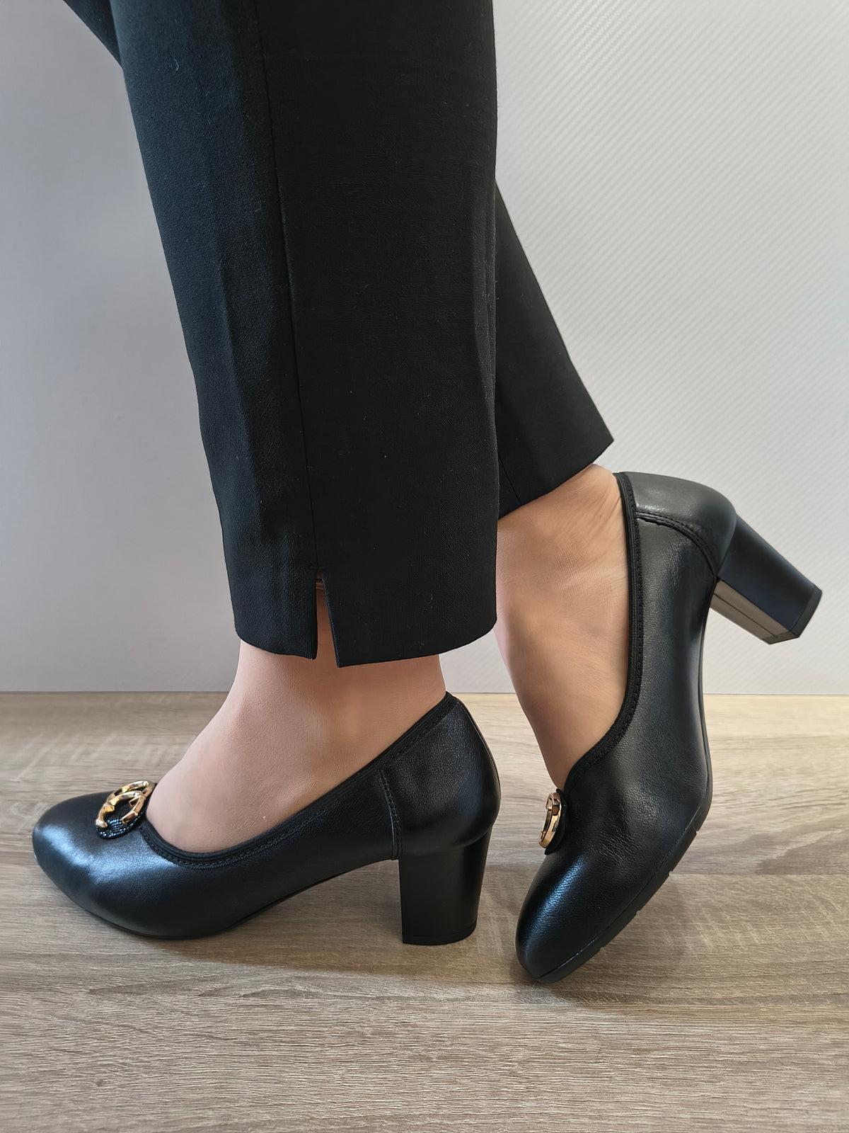 PANTOFI ELEGANTI DAMA GALANT 3073 NEGRU B/3 - imagine 3