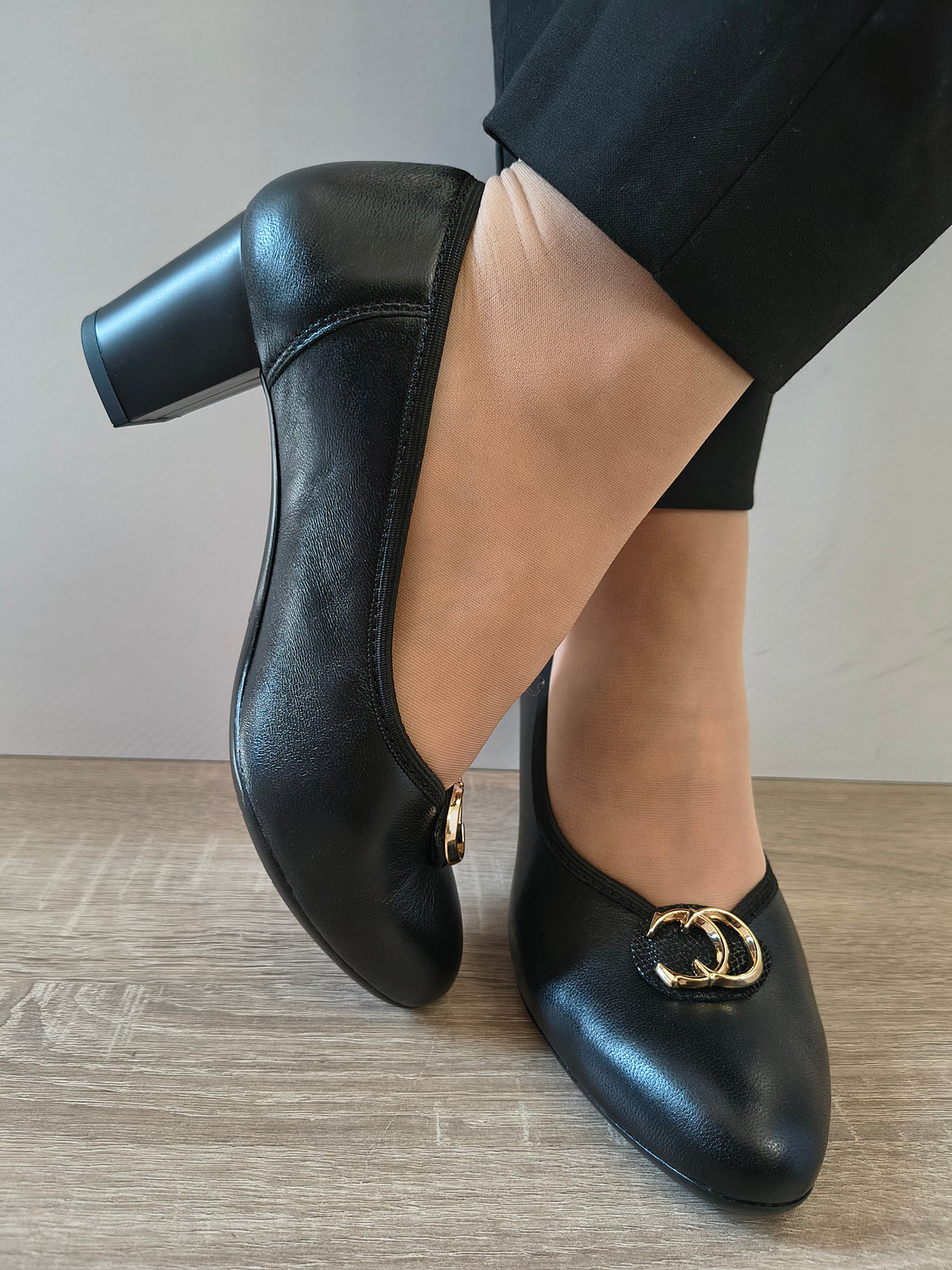 PANTOFI ELEGANTI DAMA GALANT 3073 NEGRU B/3 - imagine 5
