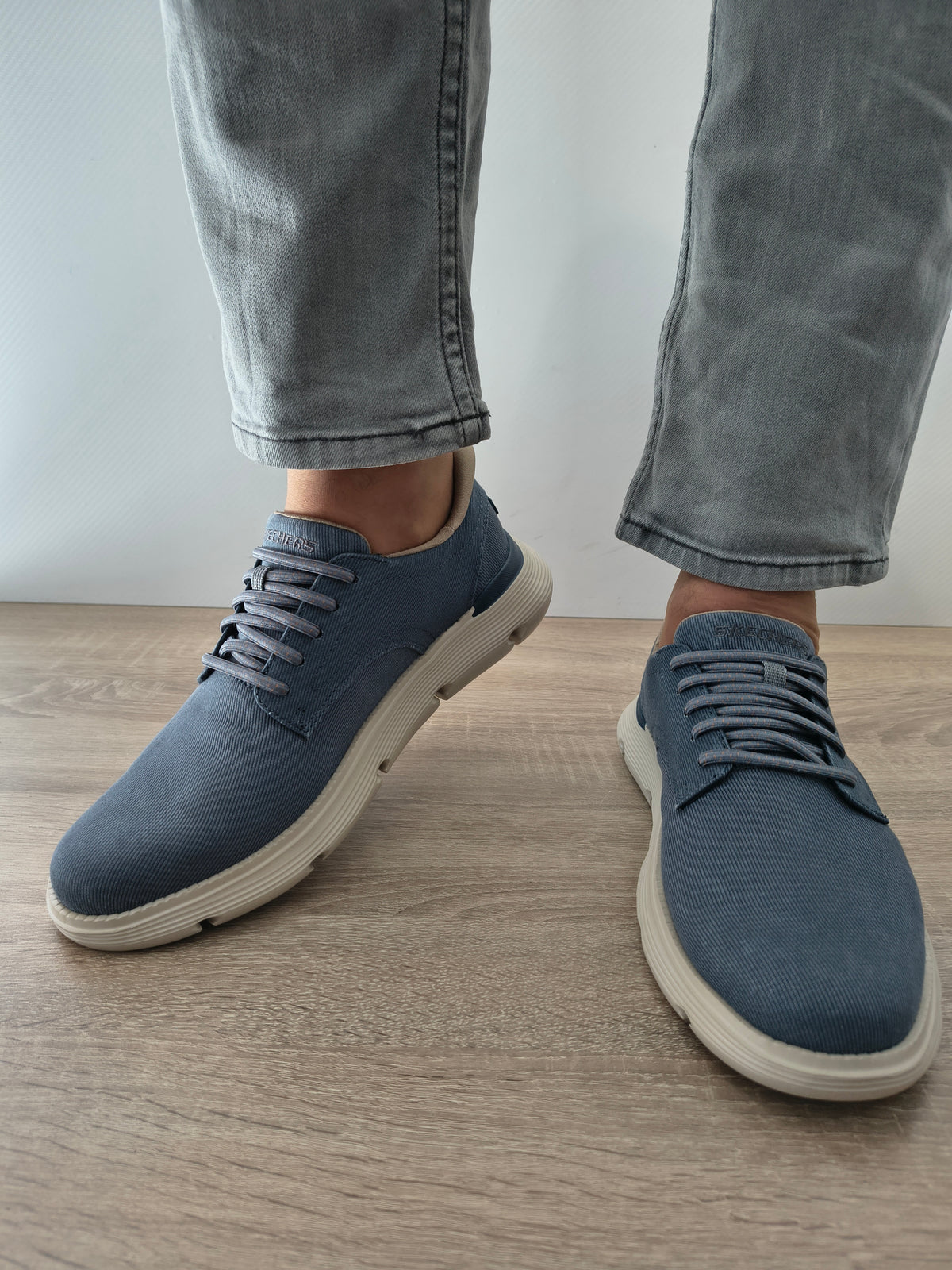 PANTOFI CASUAL BARBATI SKECHERS 205352 BLU ALBASTRU - imagine 4