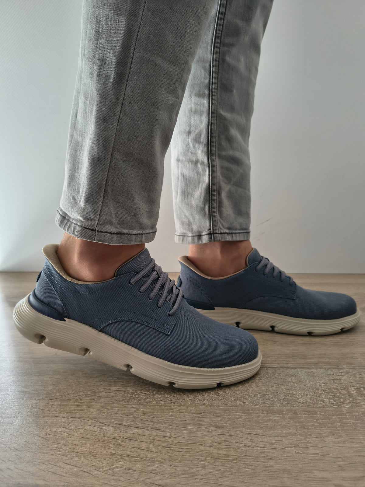 PANTOFI CASUAL BARBATI SKECHERS 205352 BLU ALBASTRU - imagine 2