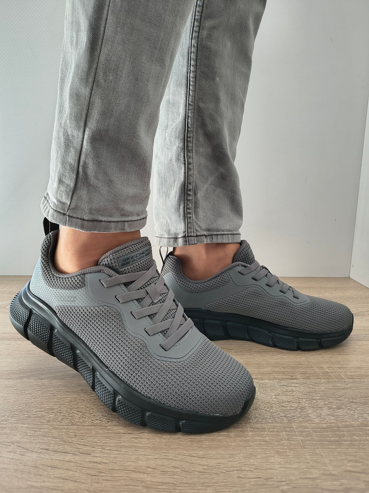 PANTOFI SPORT BARBATI SKECHERS 118112 DKGY GRI INCHIS - imagine 3