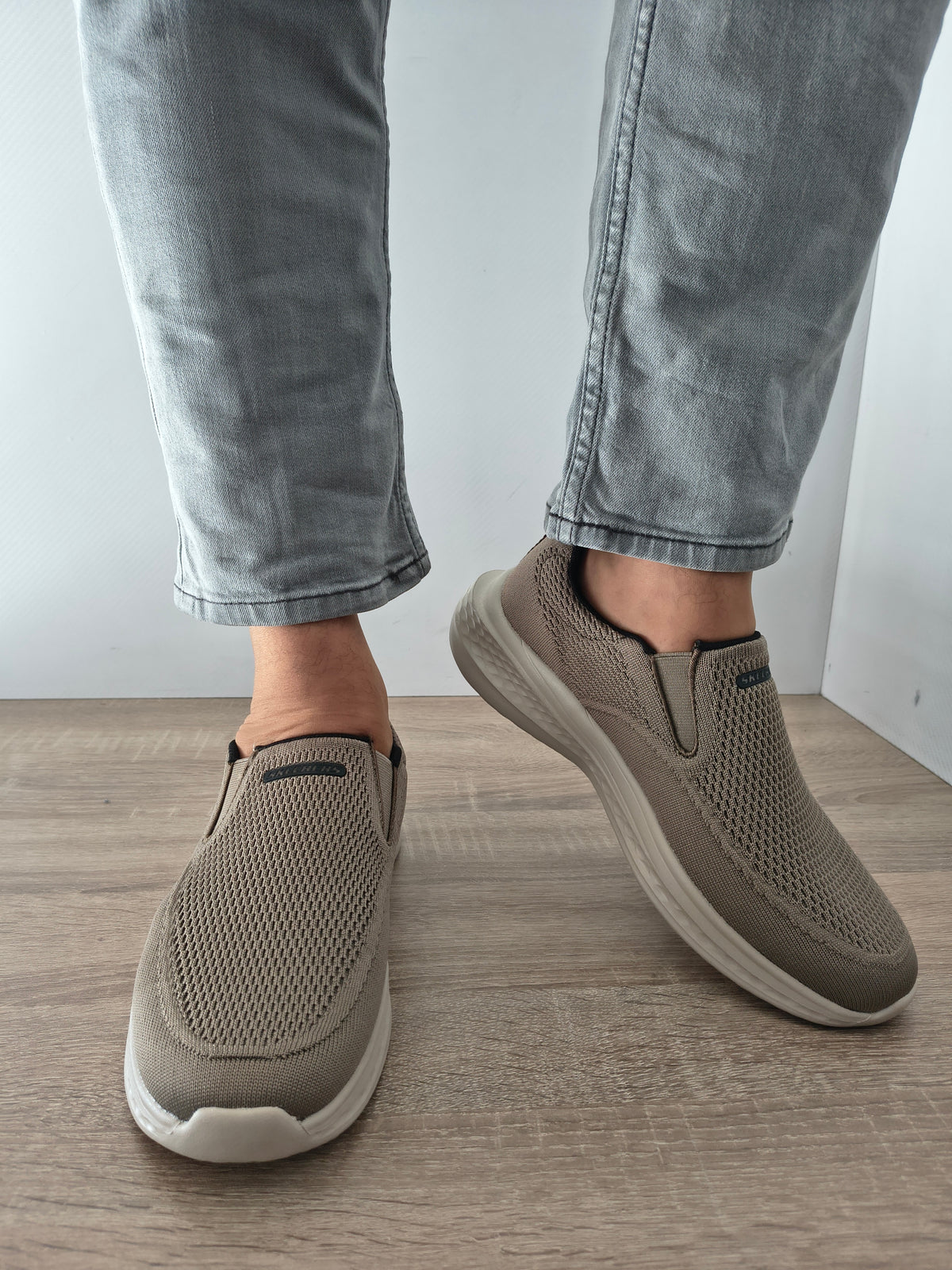 PANTOFI SPORT BARBATI SKECHERS 210791 TPE TAUPE - imagine 4