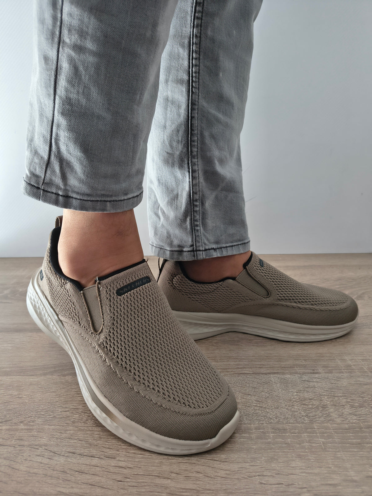 PANTOFI SPORT BARBATI SKECHERS 210791 TPE TAUPE - imagine 3