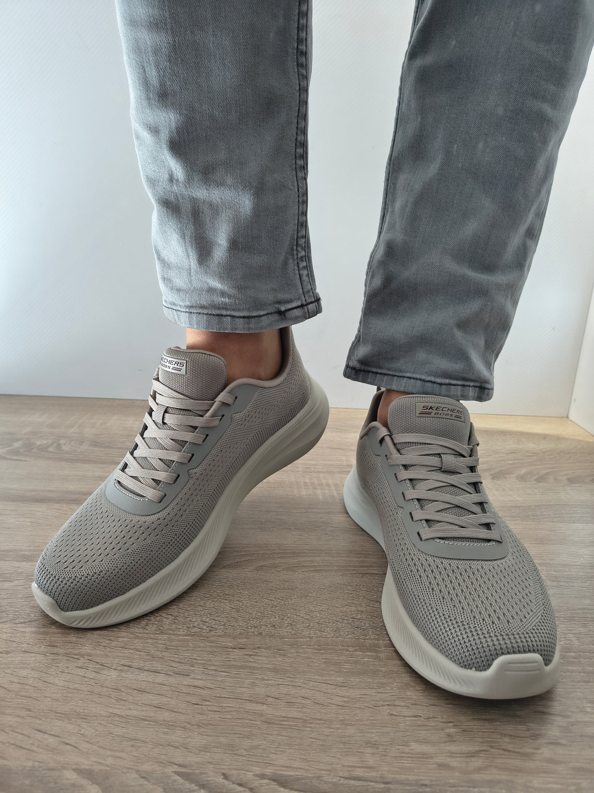PANTOFI SPORT BARBATI SKECHERS 118155 TPE TAUPE - imagine 3