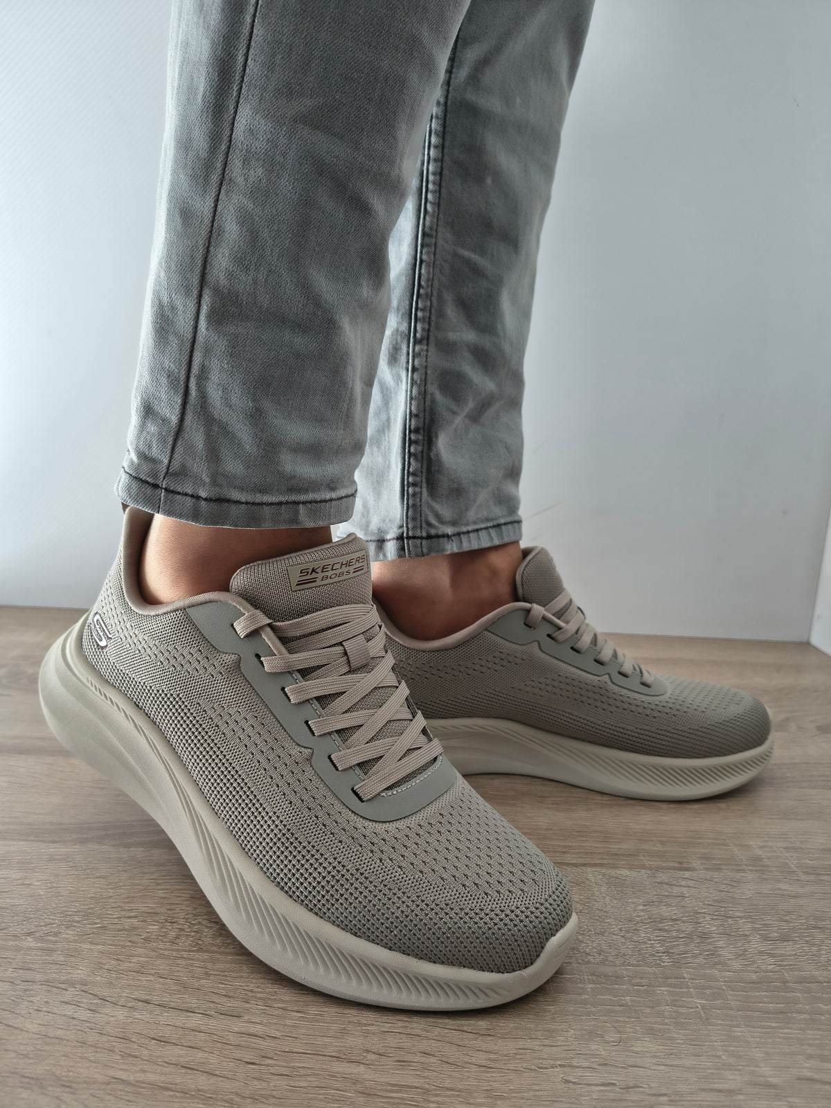 PANTOFI SPORT BARBATI SKECHERS 118155 TPE TAUPE - imagine 2