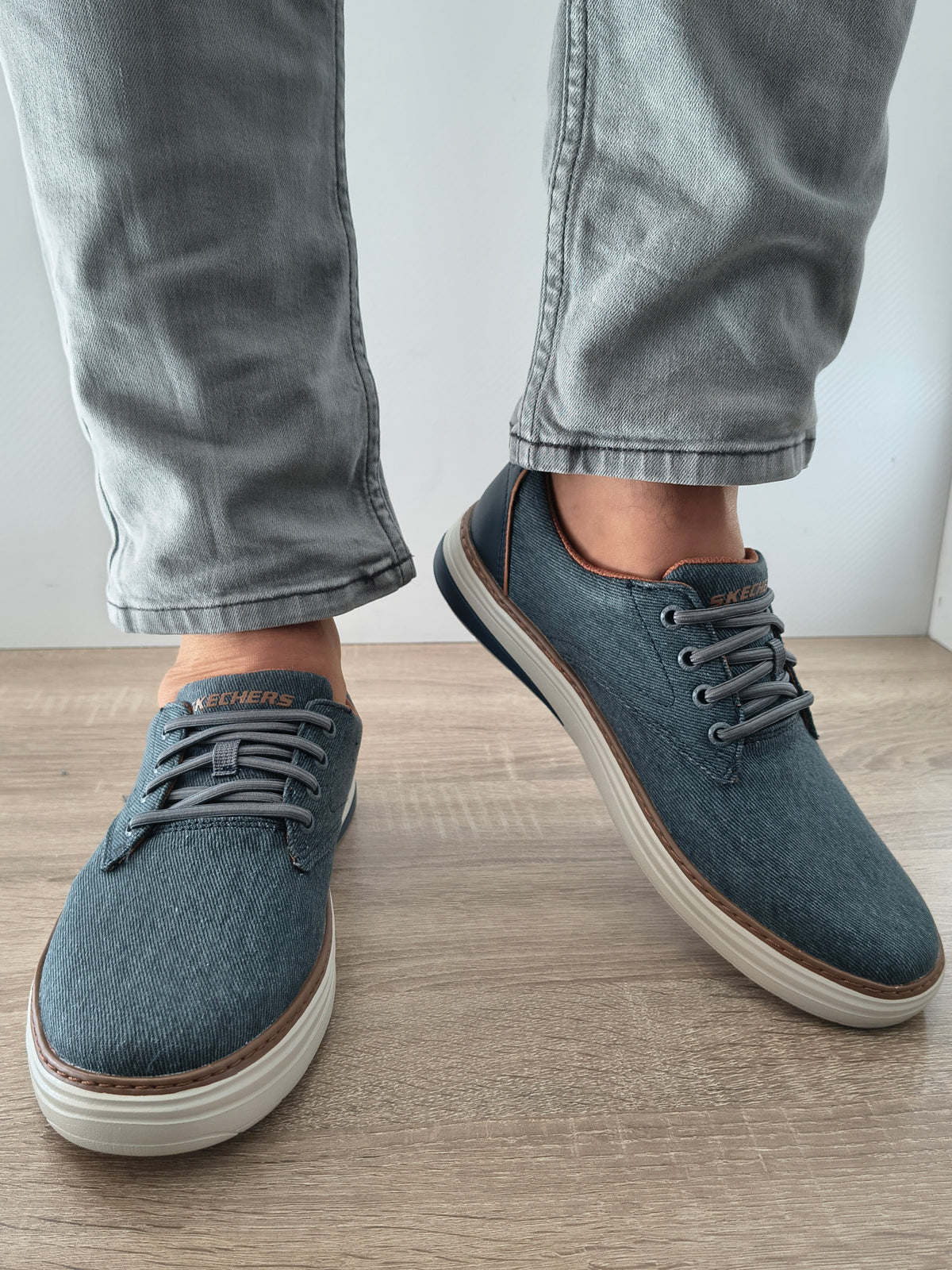 PANTOFI CASUAL BARBATI SKECHERS 205135 NVY NAVY - imagine 4