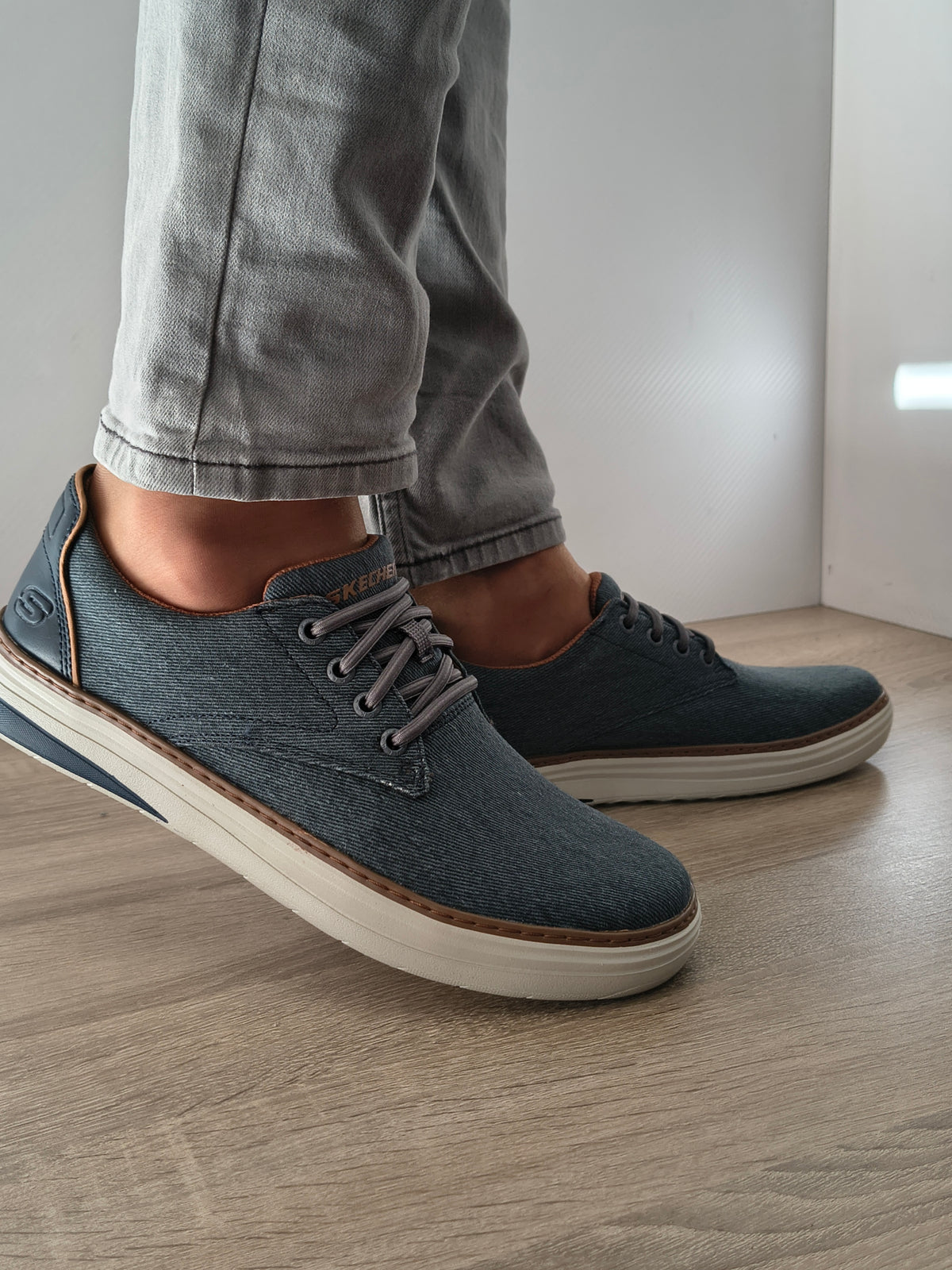 PANTOFI CASUAL BARBATI SKECHERS 205135 NVY NAVY - imagine 2