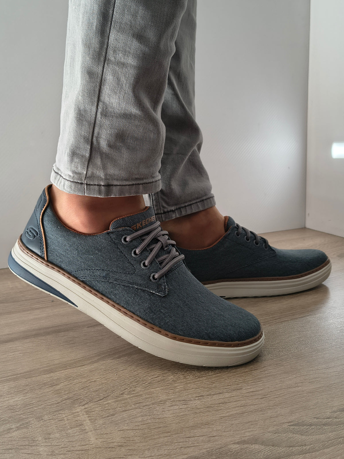 PANTOFI CASUAL BARBATI SKECHERS 205135 NVY NAVY - imagine 5