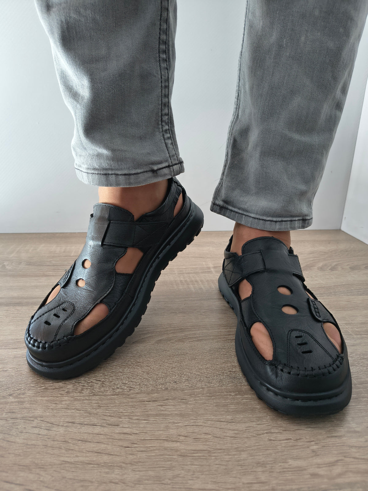 SANDALE CASUAL BARBATI MELS 99616 NEGRU - imagine 4