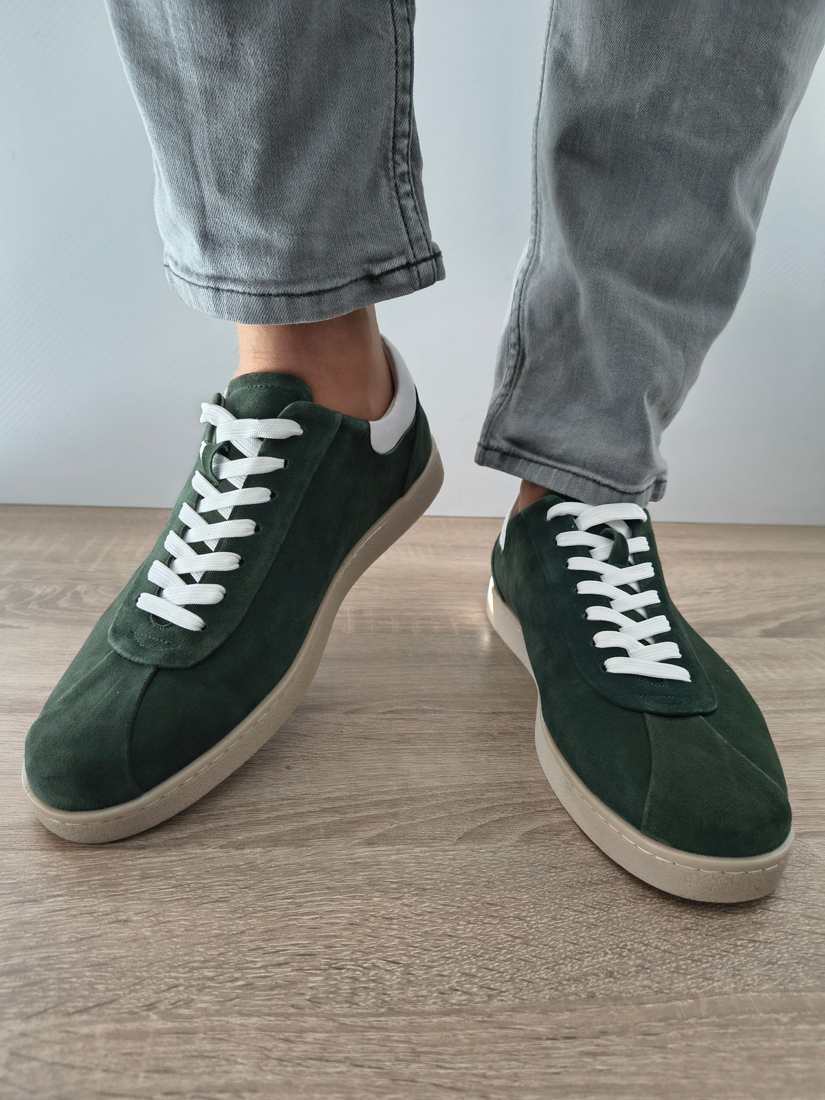 PANTOFI CASUAL BARBATI FRANCO GERARDO 358A-08 VERDE NUBUCK
