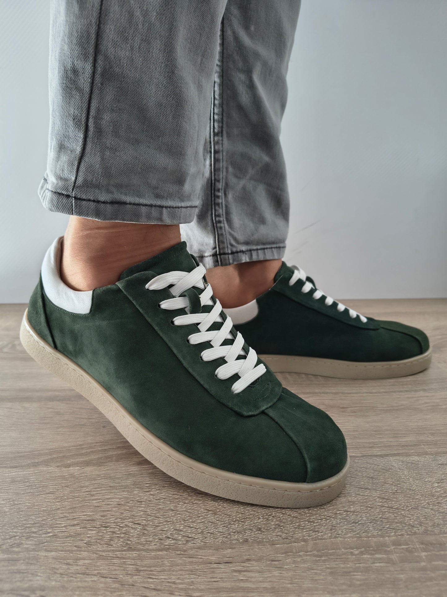 PANTOFI CASUAL BARBATI FRANCO GERARDO 358A-08 VERDE NUBUCK