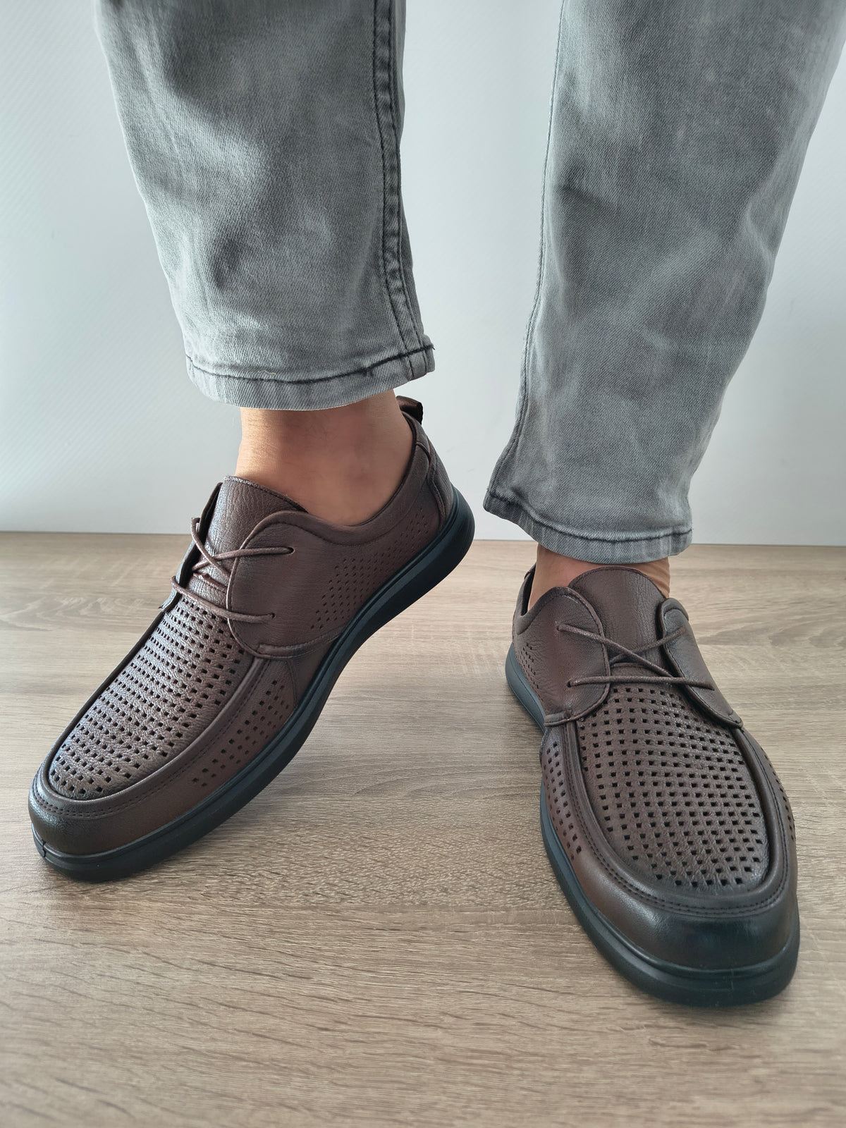 PANTOFI PERFORATI BARBATI MELS 26030 MARO - imagine 4