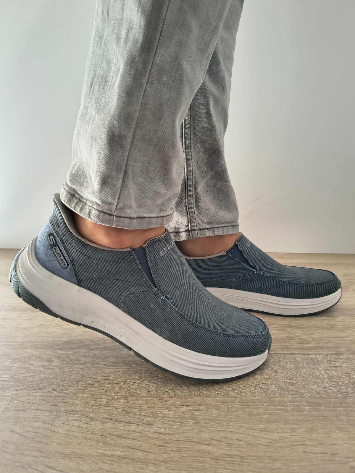 PANTOFI CASUAL BARBATI SKECHERS 205356 NVY NAVY - imagine 2