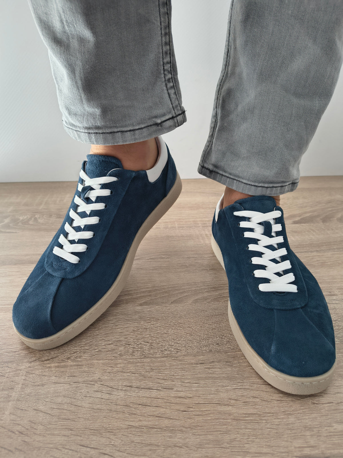 PANTOFI CASUAL BARBATI FRANCO GERARDO 358A-08 ALBASTRU NUBUCK