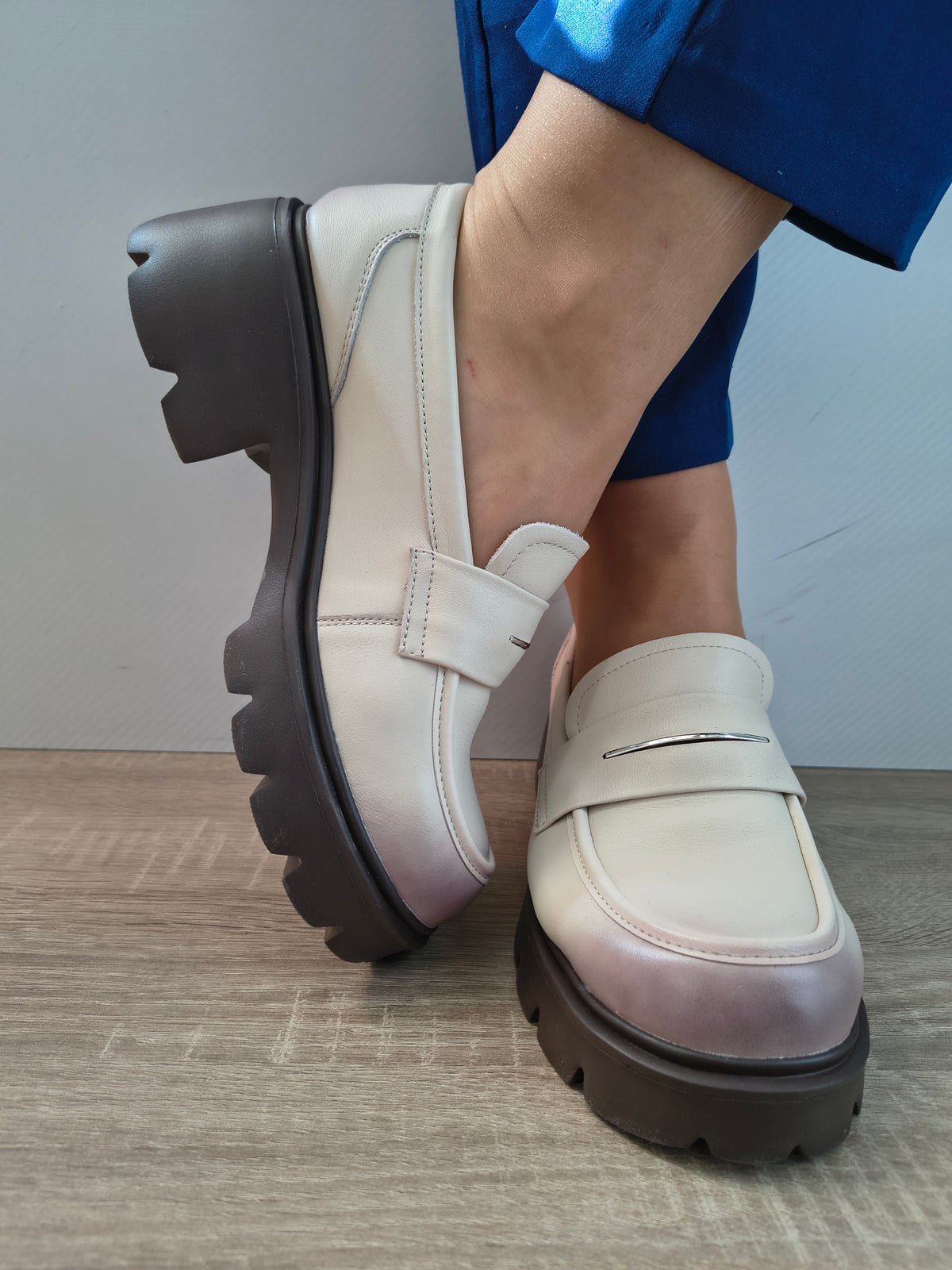 PANTOFI CASUAL DAMA FORMAZIONE 66319 CREM - imagine 3