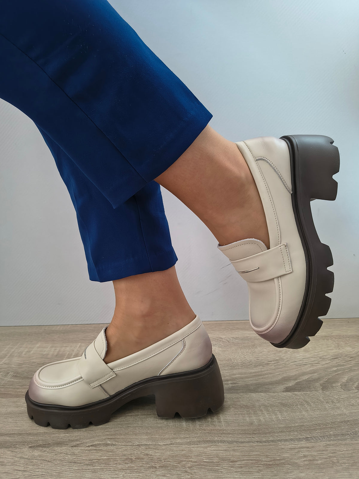 PANTOFI CASUAL DAMA FORMAZIONE 66319 CREM - imagine 2