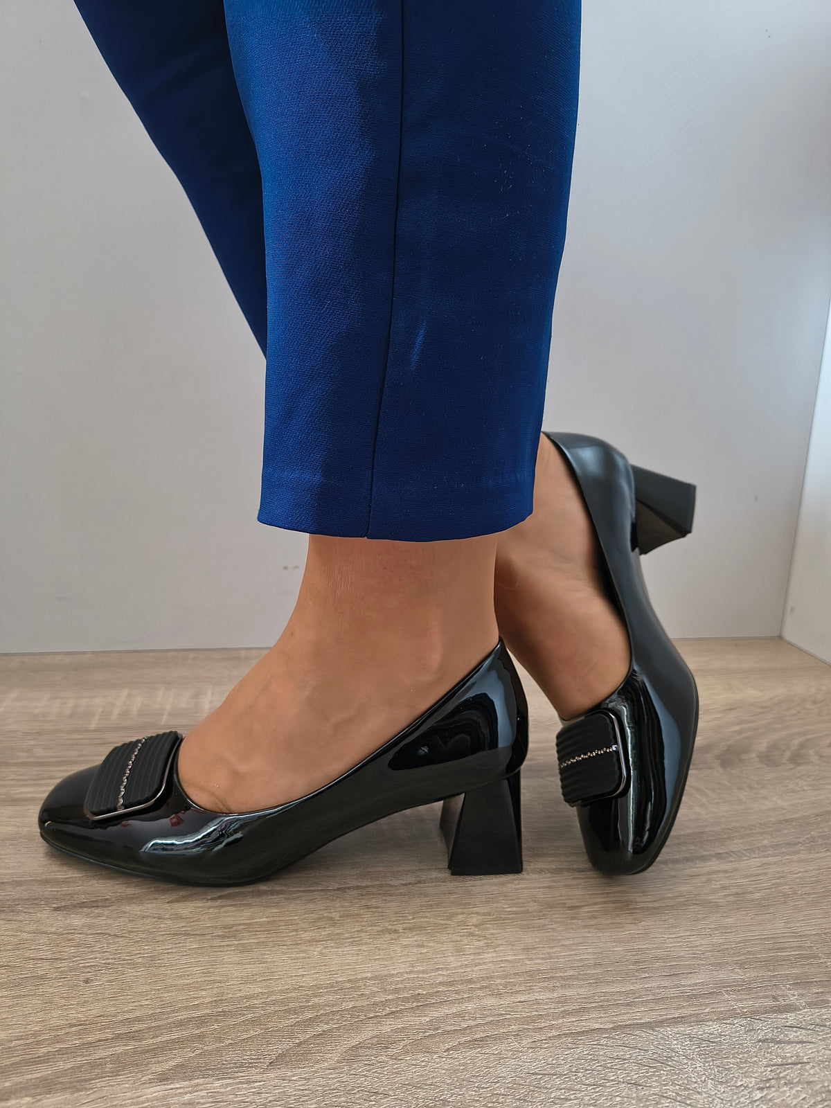 PANTOFI ELEGANTI DAMA FORMAZIONE TP2377-6 NEGRU LAC - imagine 5