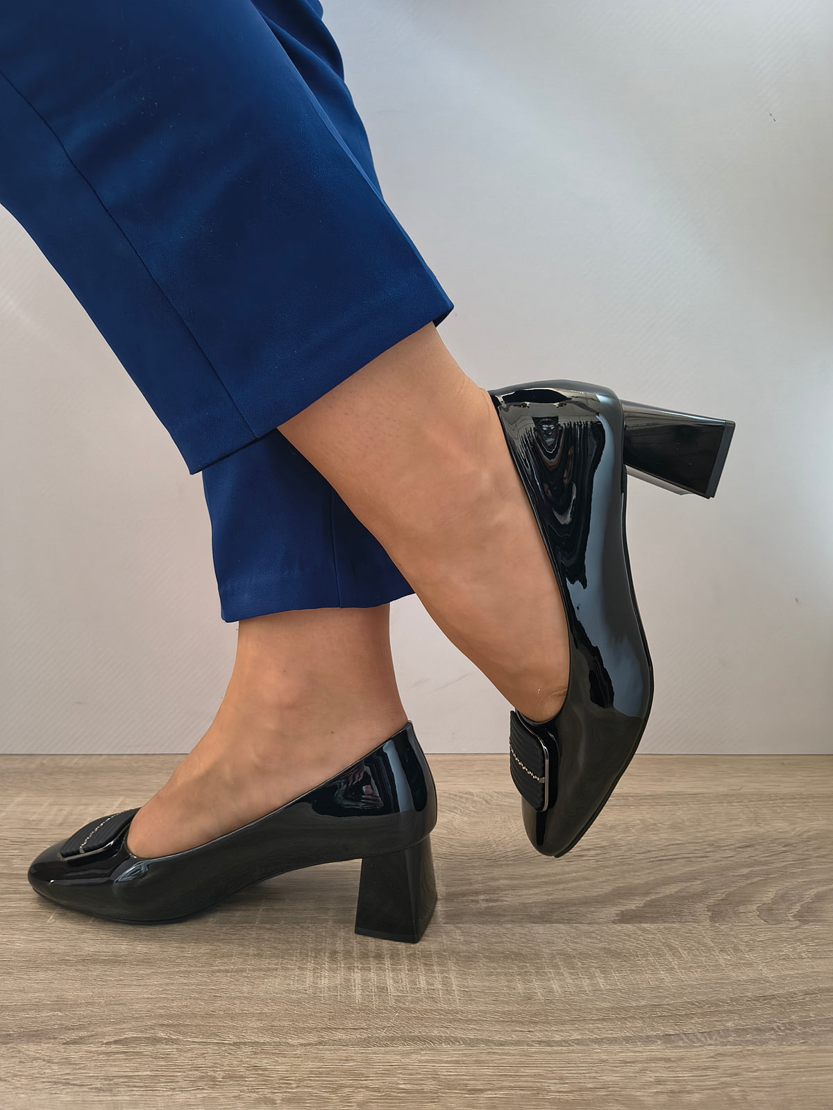 PANTOFI ELEGANTI DAMA FORMAZIONE TP2377-6 NEGRU LAC - imagine 2