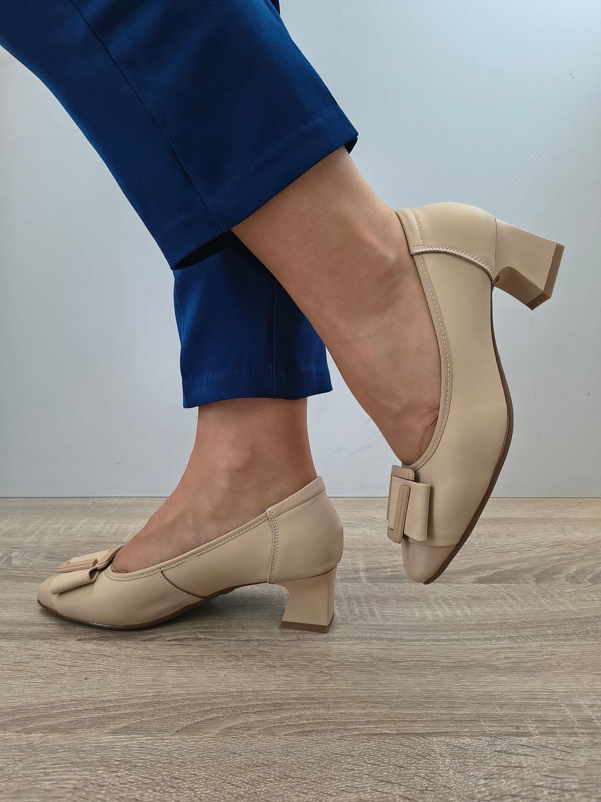 PANTOFI ELEGANTI DAMA FORMAZIONE 7591-90 APRICOT + LAC - imagine 2