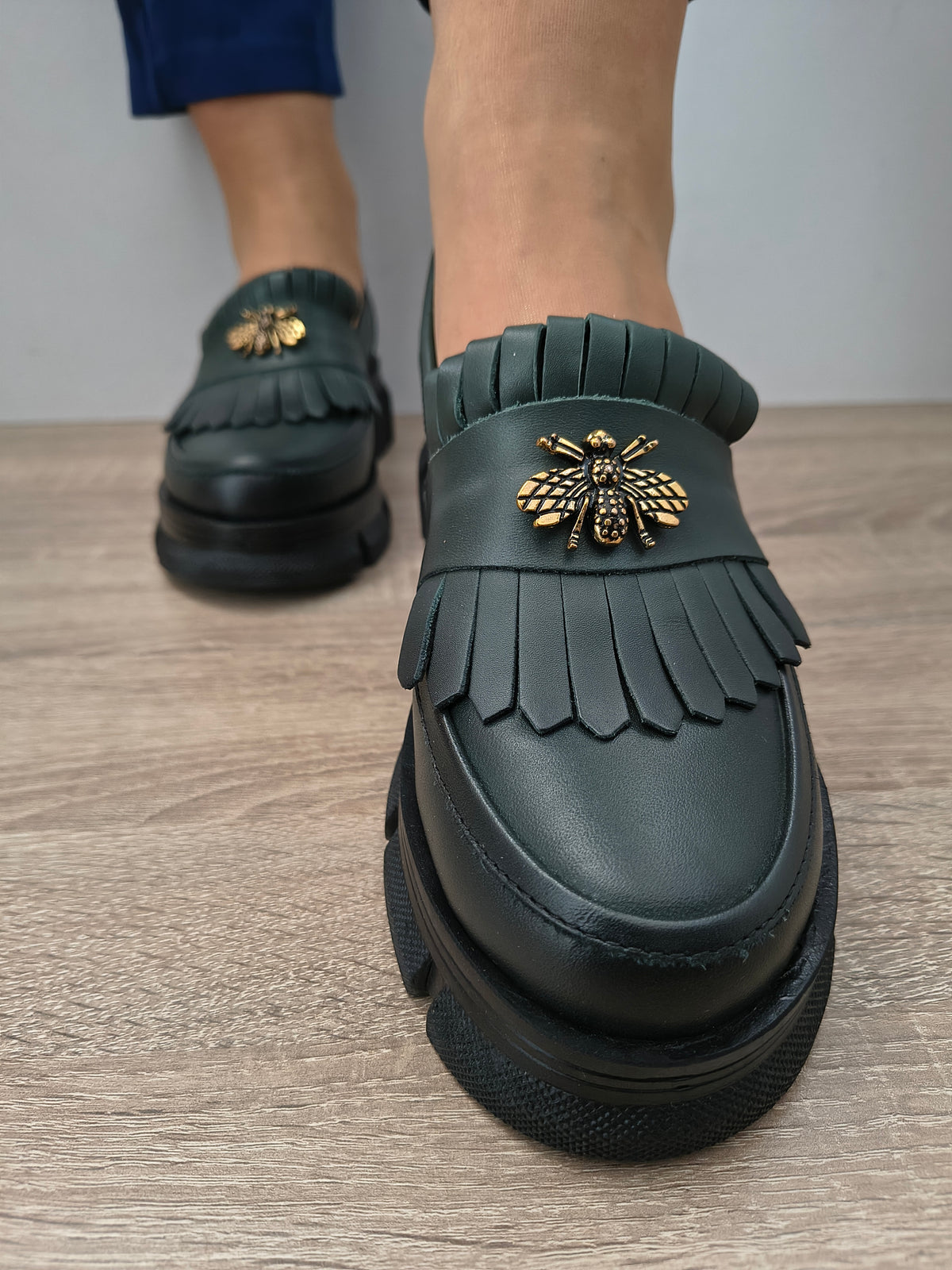 PANTOFI CASUAL DAMA NICOLIS 126352 VERDE - imagine 4