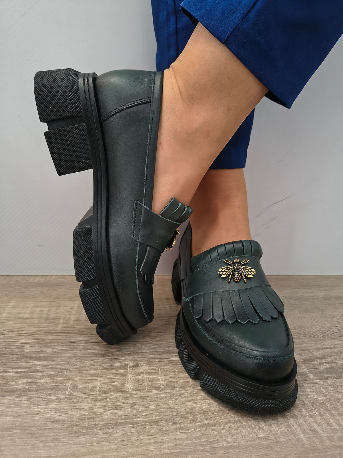 PANTOFI CASUAL DAMA NICOLIS 126352 VERDE - imagine 3