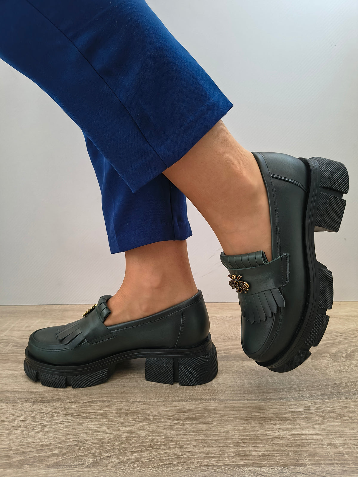 PANTOFI CASUAL DAMA NICOLIS 126352 VERDE - imagine 2