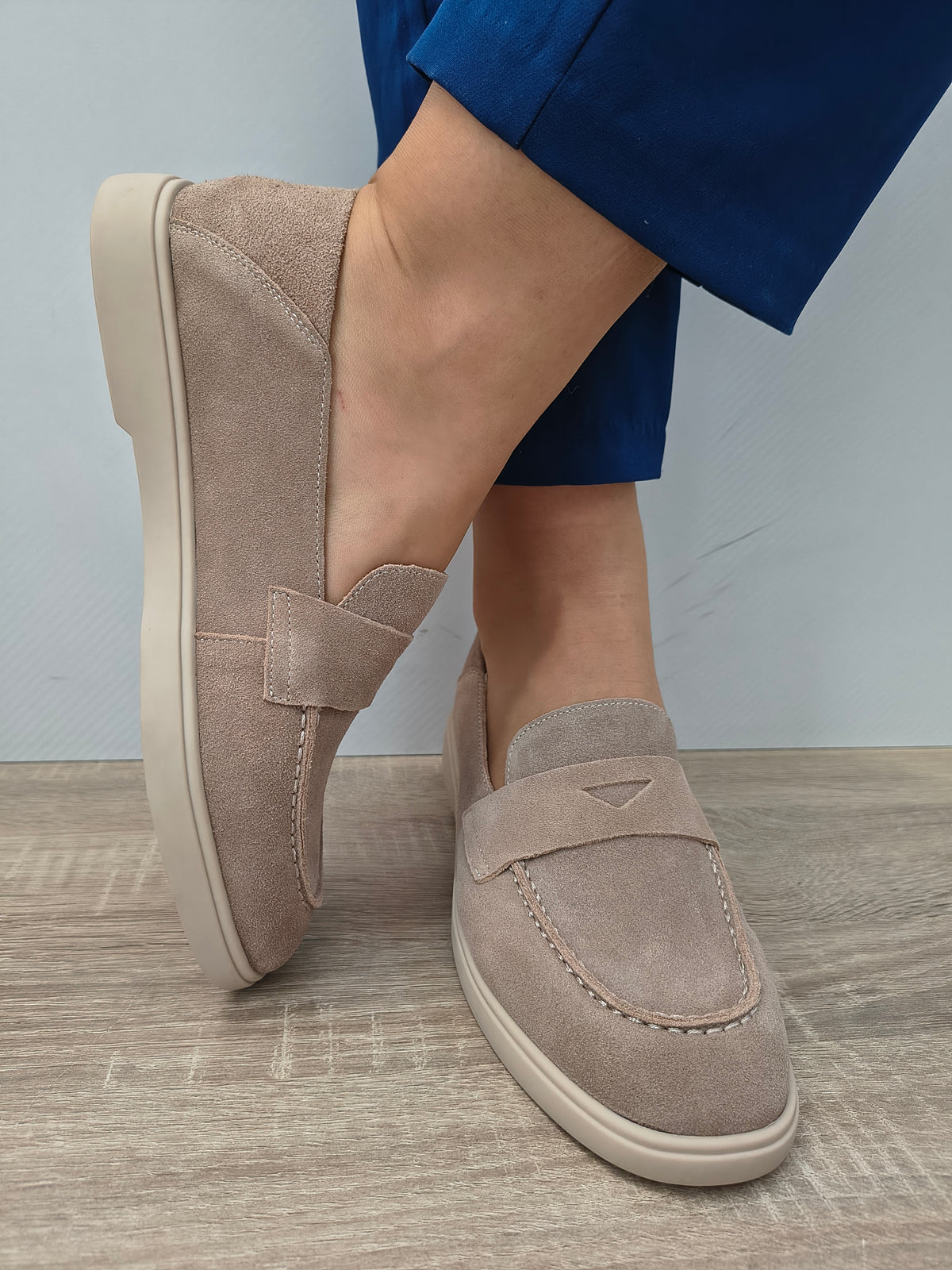 PANTOFI CASUAL DAMA FORMAZIONE 81980-2 APRICOT VELUR - imagine 3