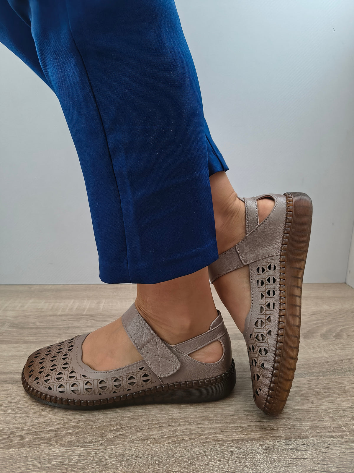 PANTOFI PERFORATI DAMA FORMAZIONE S9686 DARK APRICOT - imagine 5