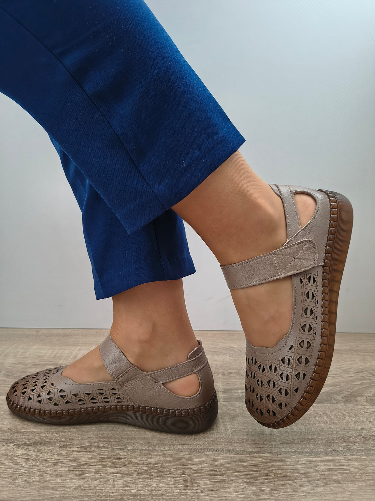 PANTOFI PERFORATI DAMA FORMAZIONE S9686 DARK APRICOT - imagine 2