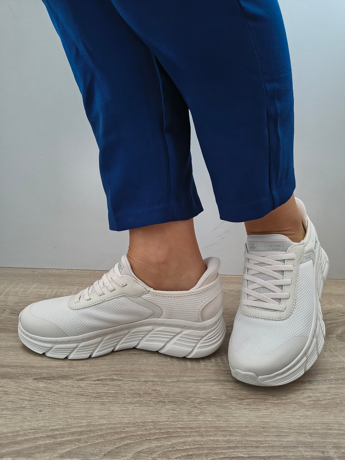 PANTOFI SPORT DAMA SKECHERS 117391 WHT ALB - imagine 2
