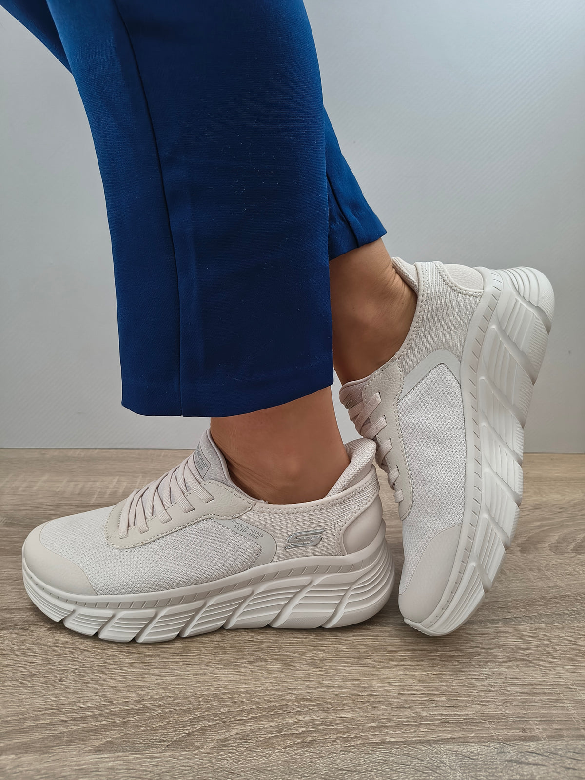 PANTOFI SPORT DAMA SKECHERS 117391 WHT ALB - imagine 3