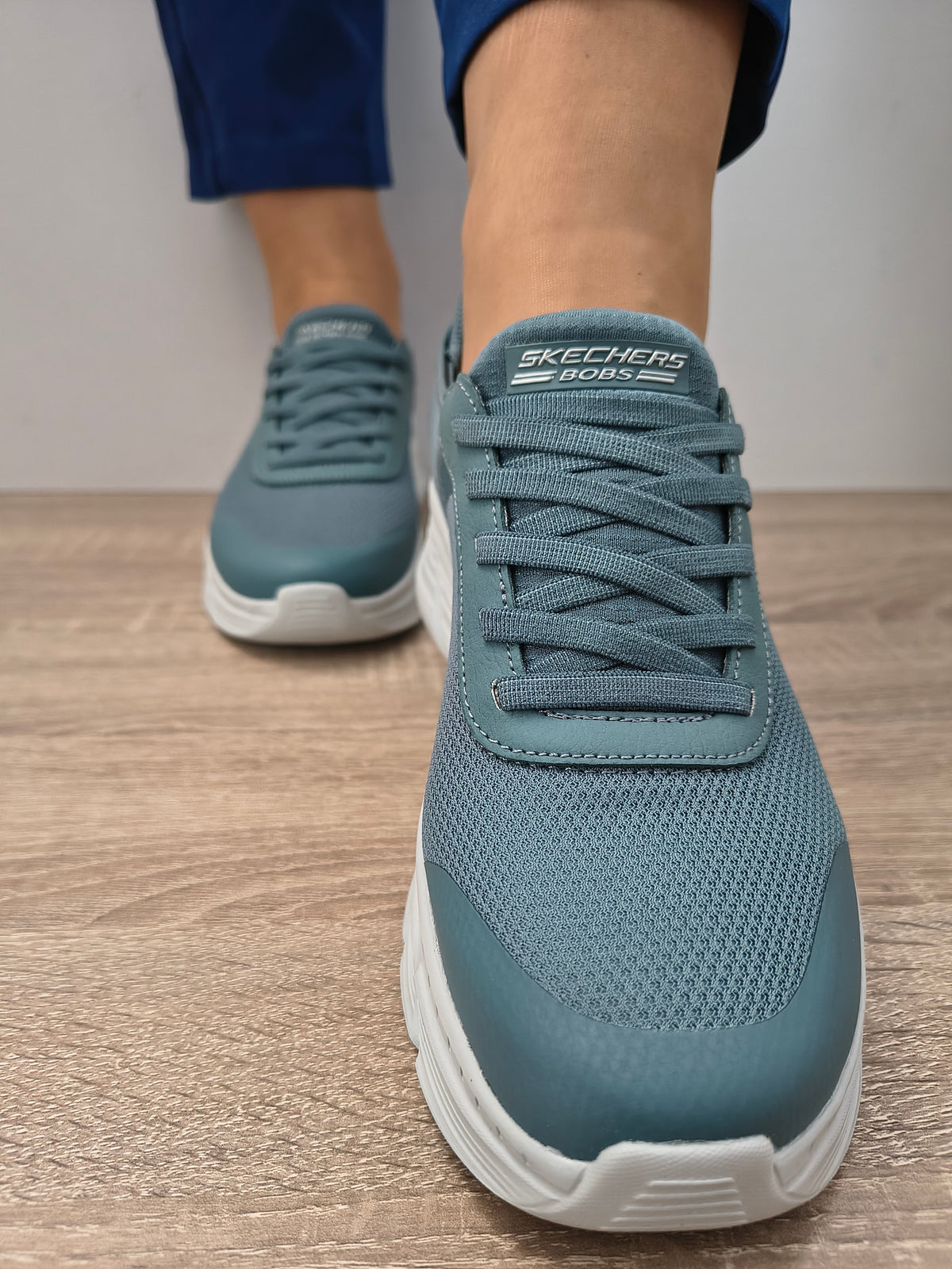 PANTOFI SPORT DAMA SKECHERS 117391 SLT ALBASTRU ARDEZIE - imagine 4