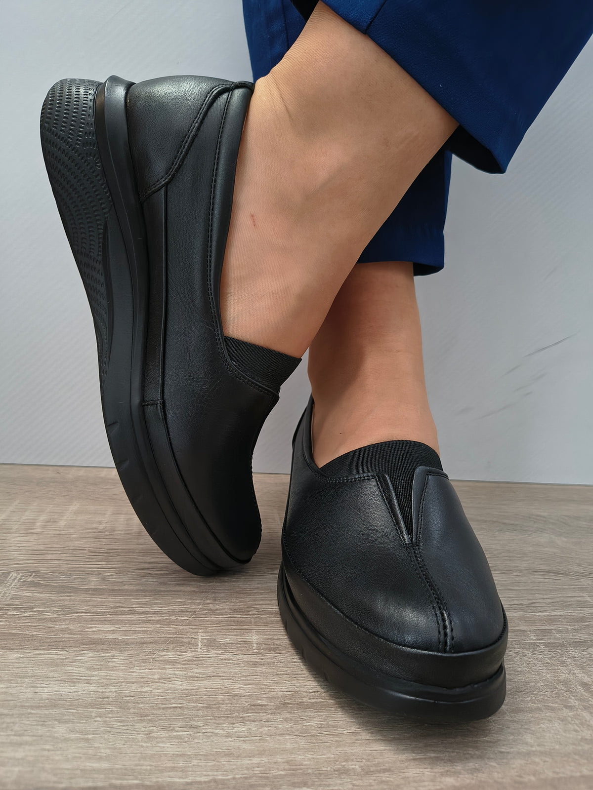PANTOFI CASUAL DAMA BIO FLEX 100 012 NEGRU - imagine 3