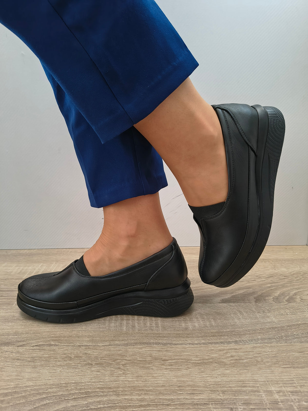 PANTOFI CASUAL DAMA BIO FLEX 100 012 NEGRU - imagine 2