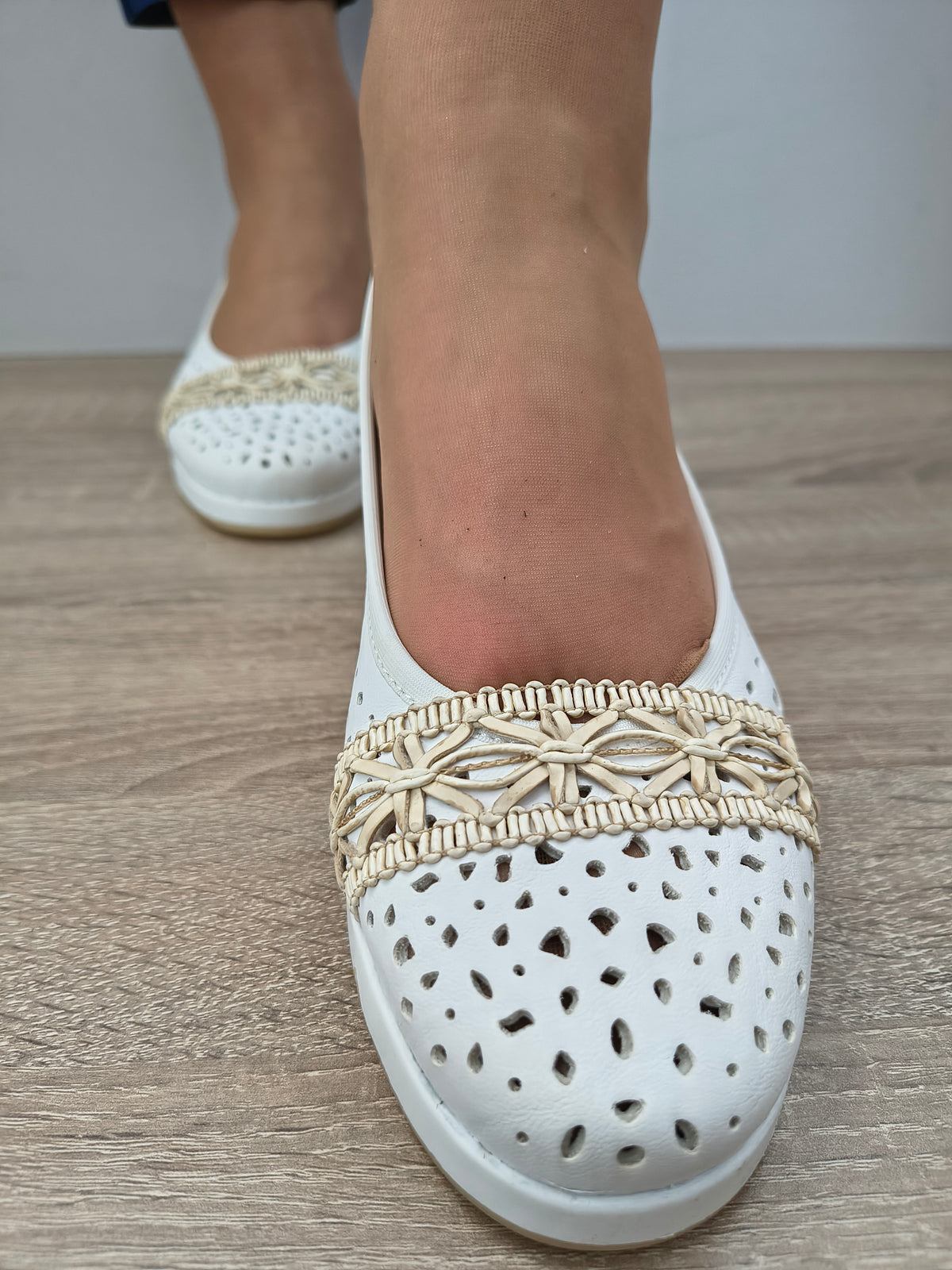 PANTOFI CASUAL DAMA RIEKER L3062-80 ALB - imagine 4