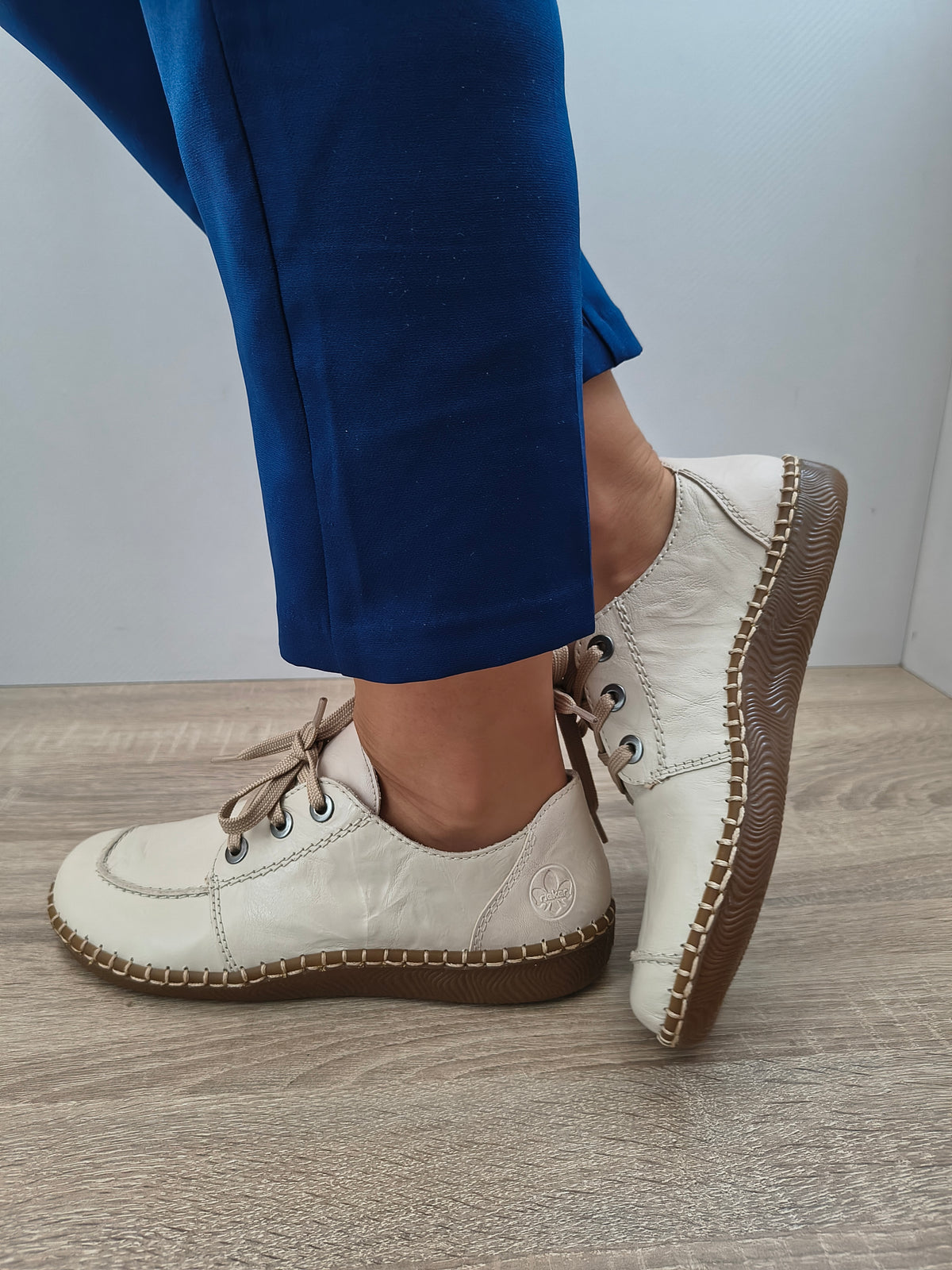 PANTOFI CASUAL DAMA RIEKER N2402-60 BEJ - imagine 5